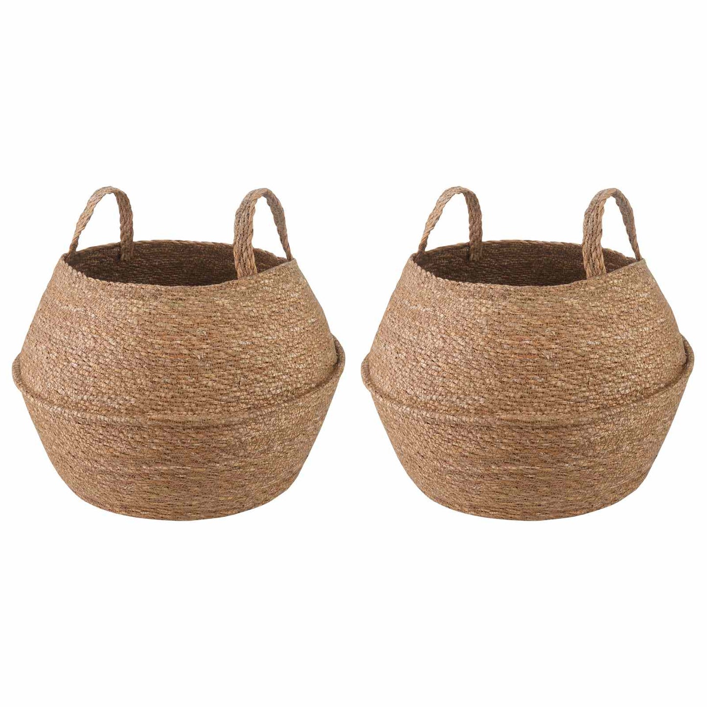 Kézi növényedény 2 db Természetes Ø 32 x 32 cm 100% Tengeri fű