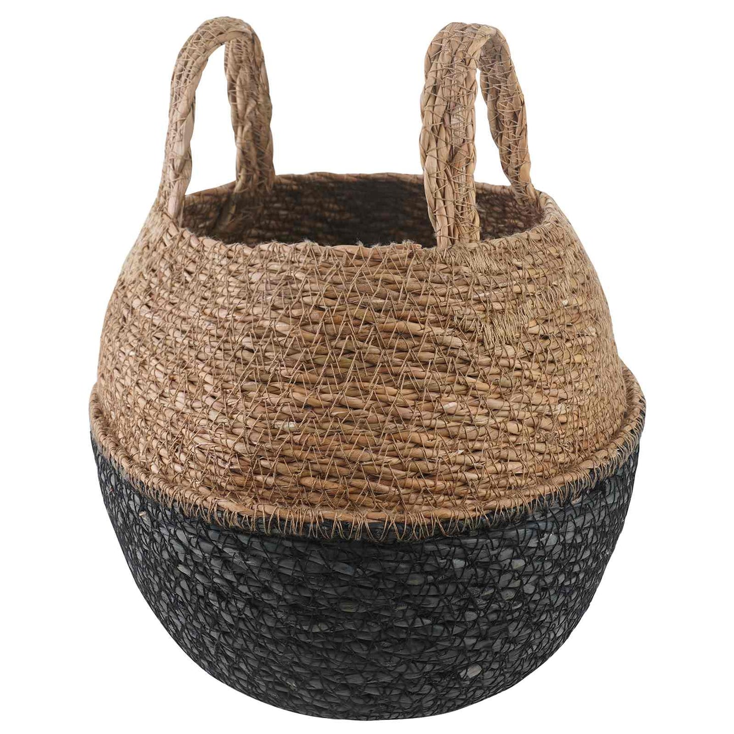 Kézi növényedény Fekete Ø 22 x 20 cm 100% Tengeri fű