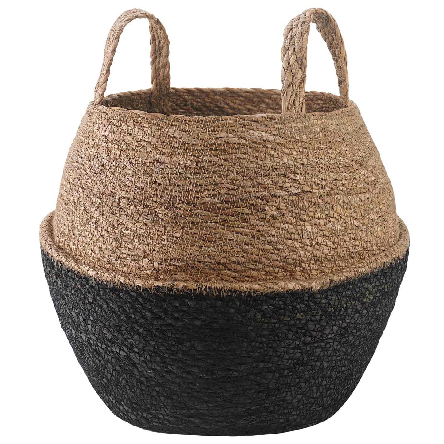 Kézi növényedény Fekete Ø 32 x 32 cm 100% Tengeri fű