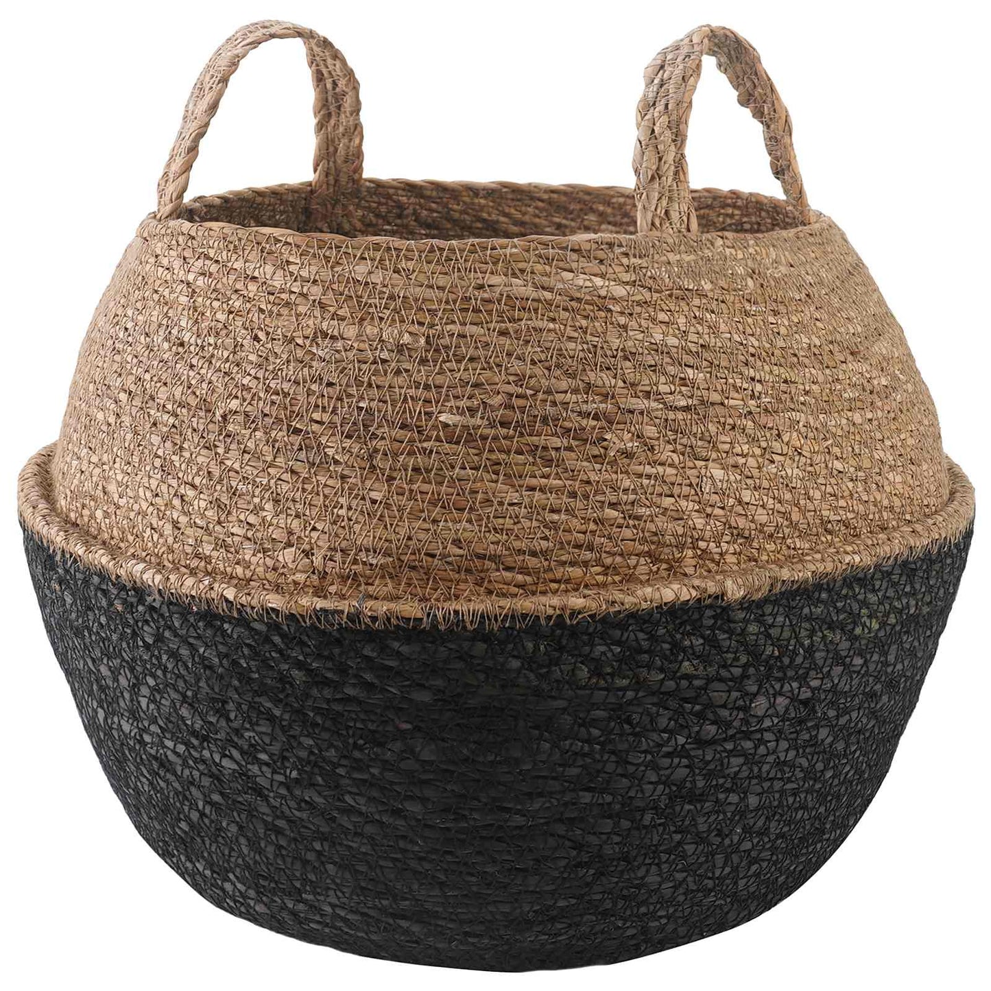 Kézi növényedény Fekete Ø 45 x 36 cm 100% Tengeri fű