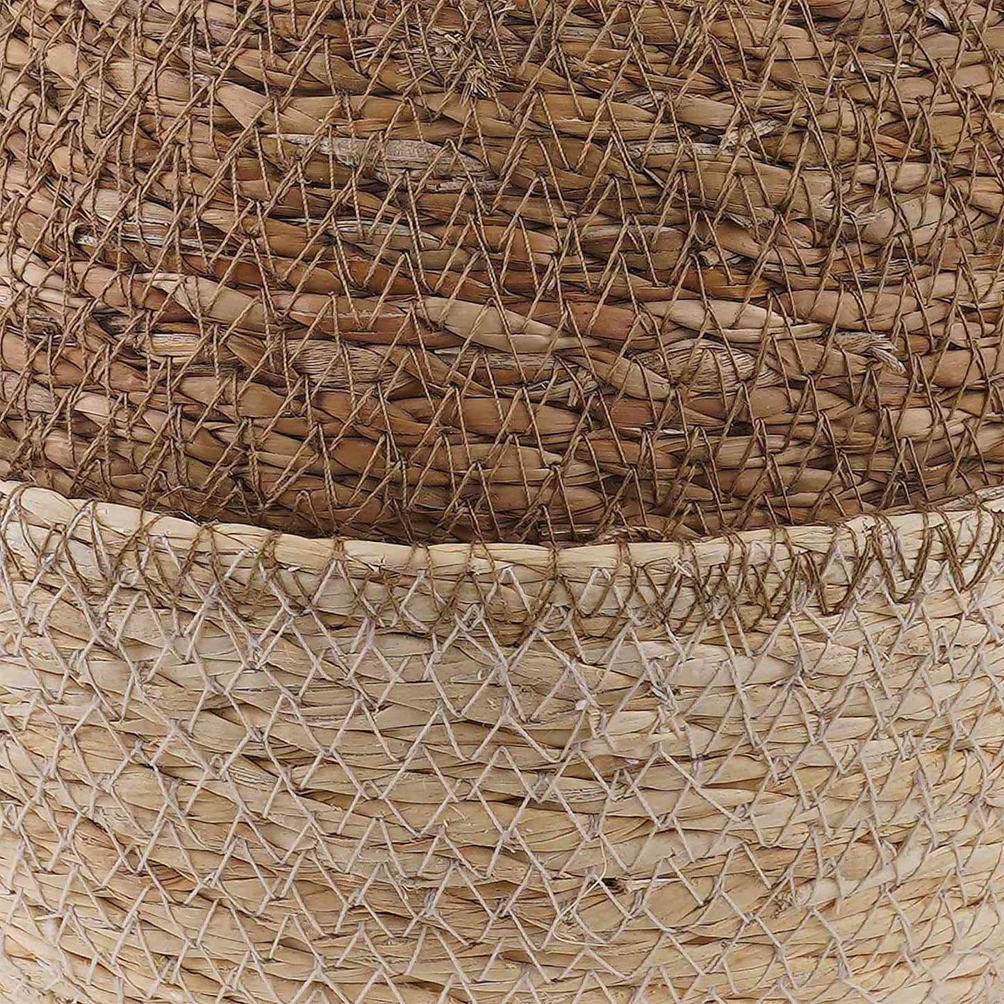 Kézi növényedény 2 db Fehér Ø 22 x 20 cm 100% Tengeri fű