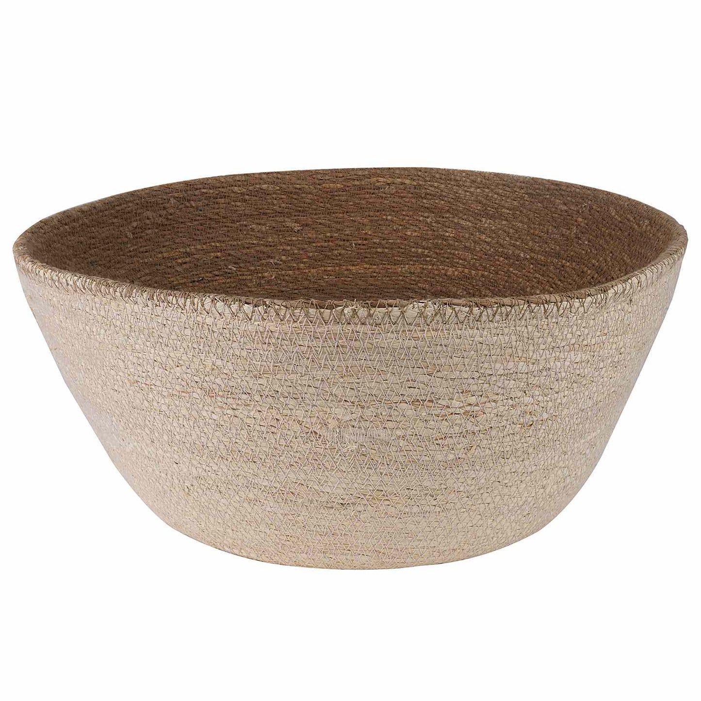 Kézi növényedény 2 db Fehér Ø 32 x 32 cm 100% Tengeri fű