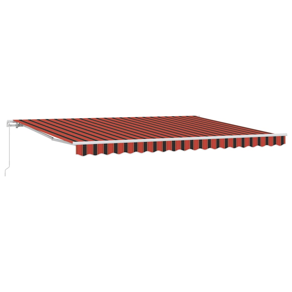 Behúzható napellenző Narancs és Barna 450 × 300 cm