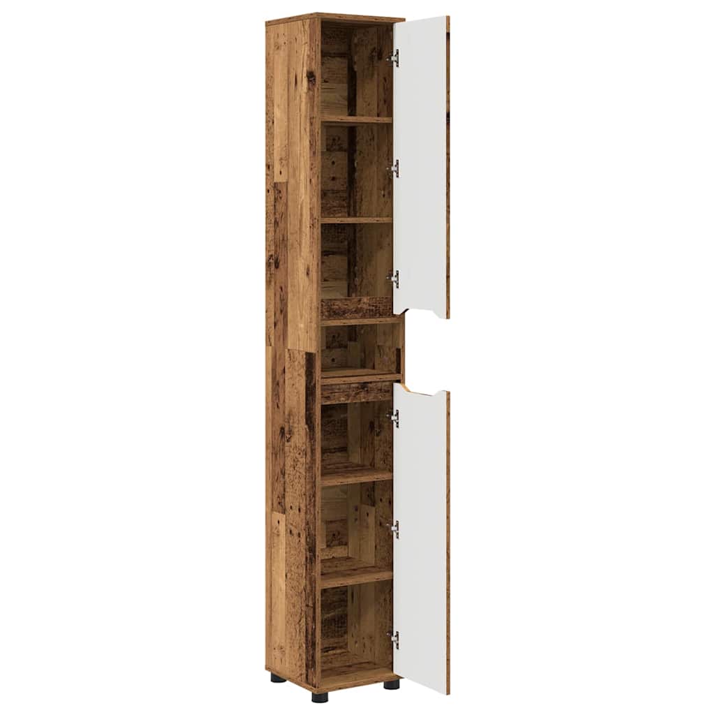 Fürdőszoba Székény polcokkal Öreg fa 30,5 x 30 x 195 cm Faanyag