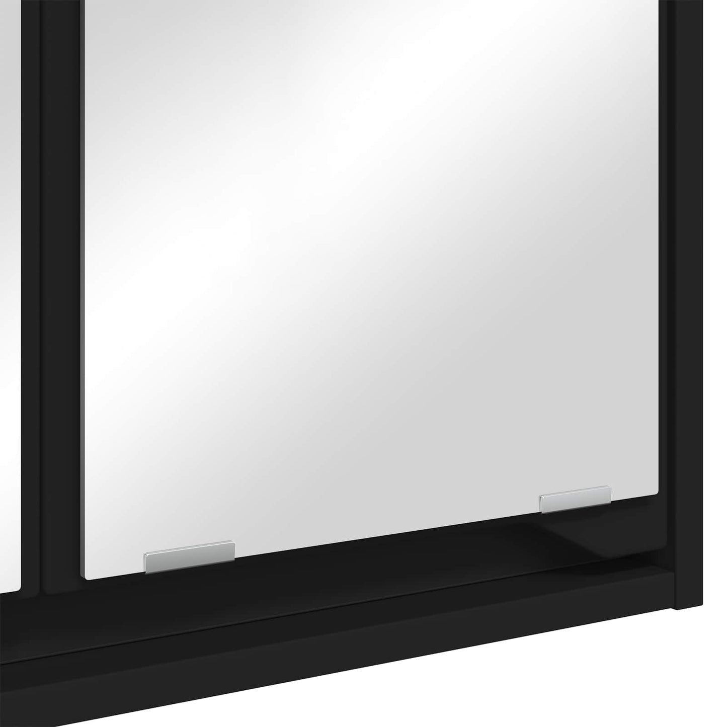 Fürdőszobai tükörszekrény Fekete 60 x 20 x 60 cm Szerelt Fa