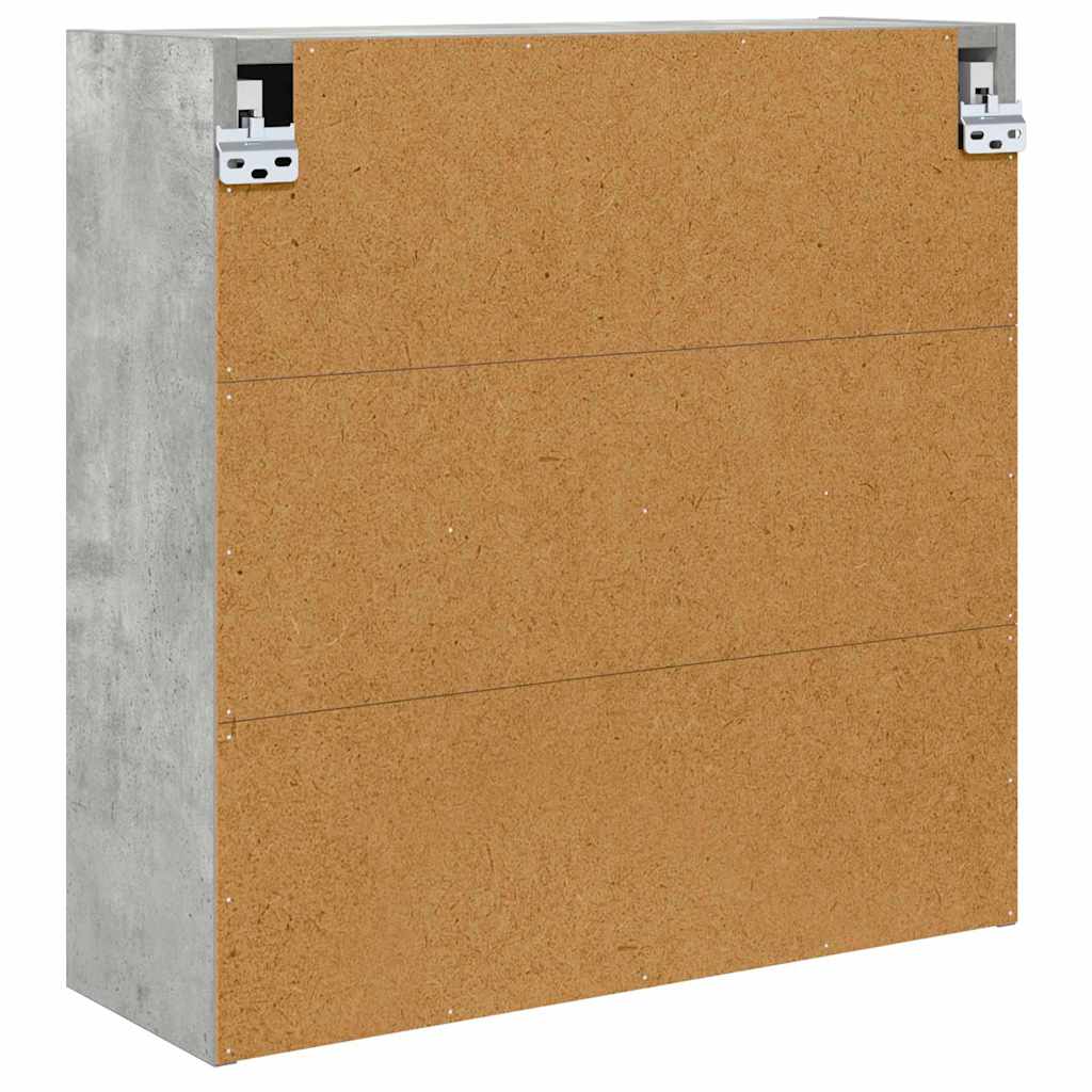 Fürdőszobai tükörszekrény Beton Szürke 60 x 20 x 60 cm