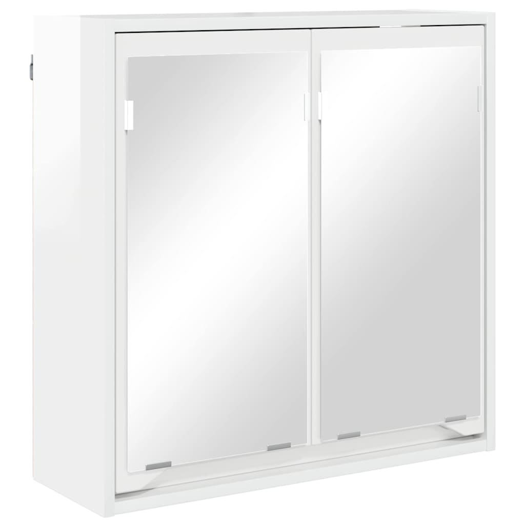 Fürdőszobai tükörszekrény Magas Fényű Fehér 60 x 20 x 60 cm