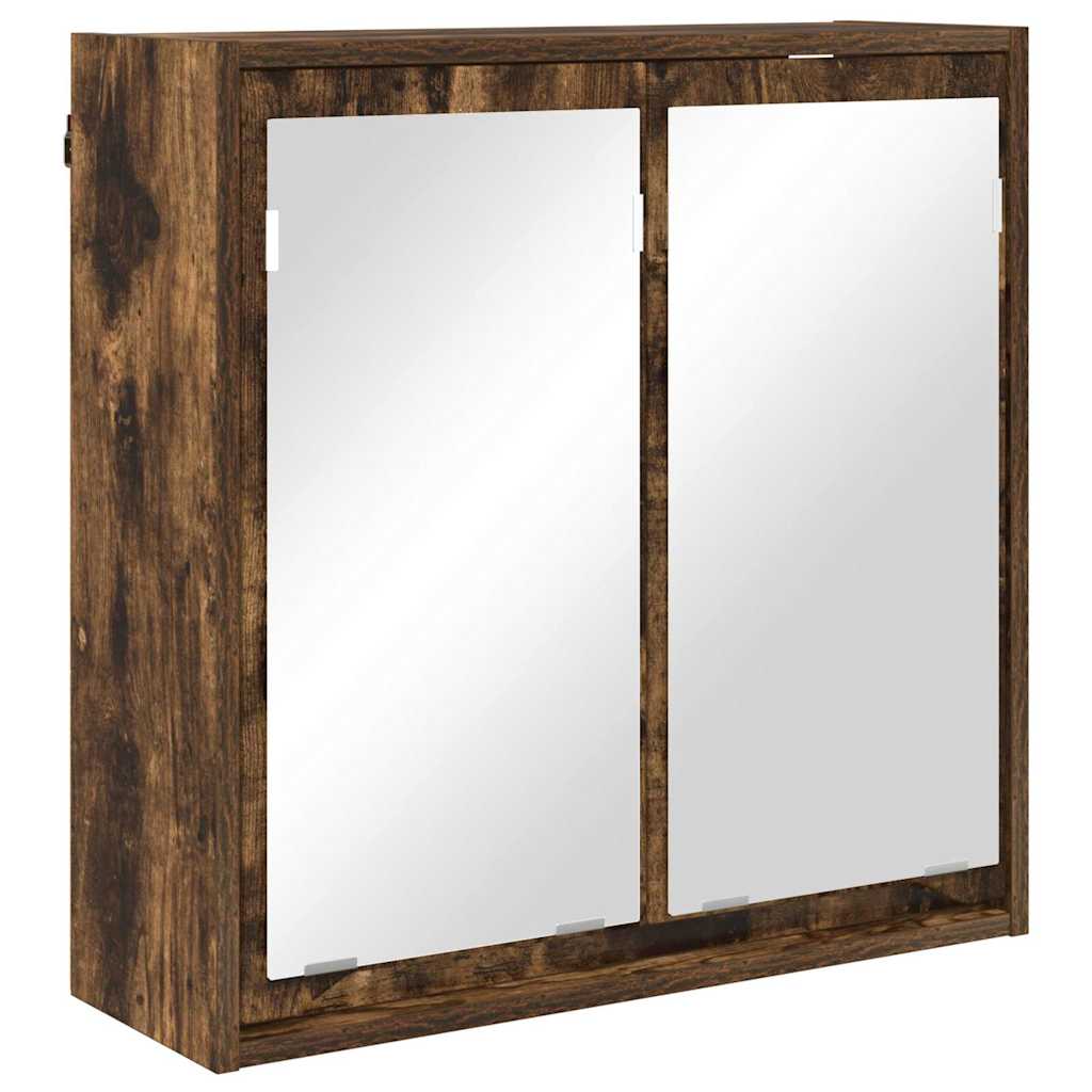 Fürdőszobai tükörszekrény Füstölt tölgy 60 x 20 x 60 cm Faanyag