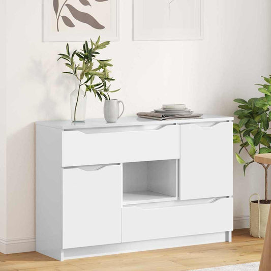 Széf fiókkal Magas Fényű Fehér 100 x 30 x 65,6 Faanyag
