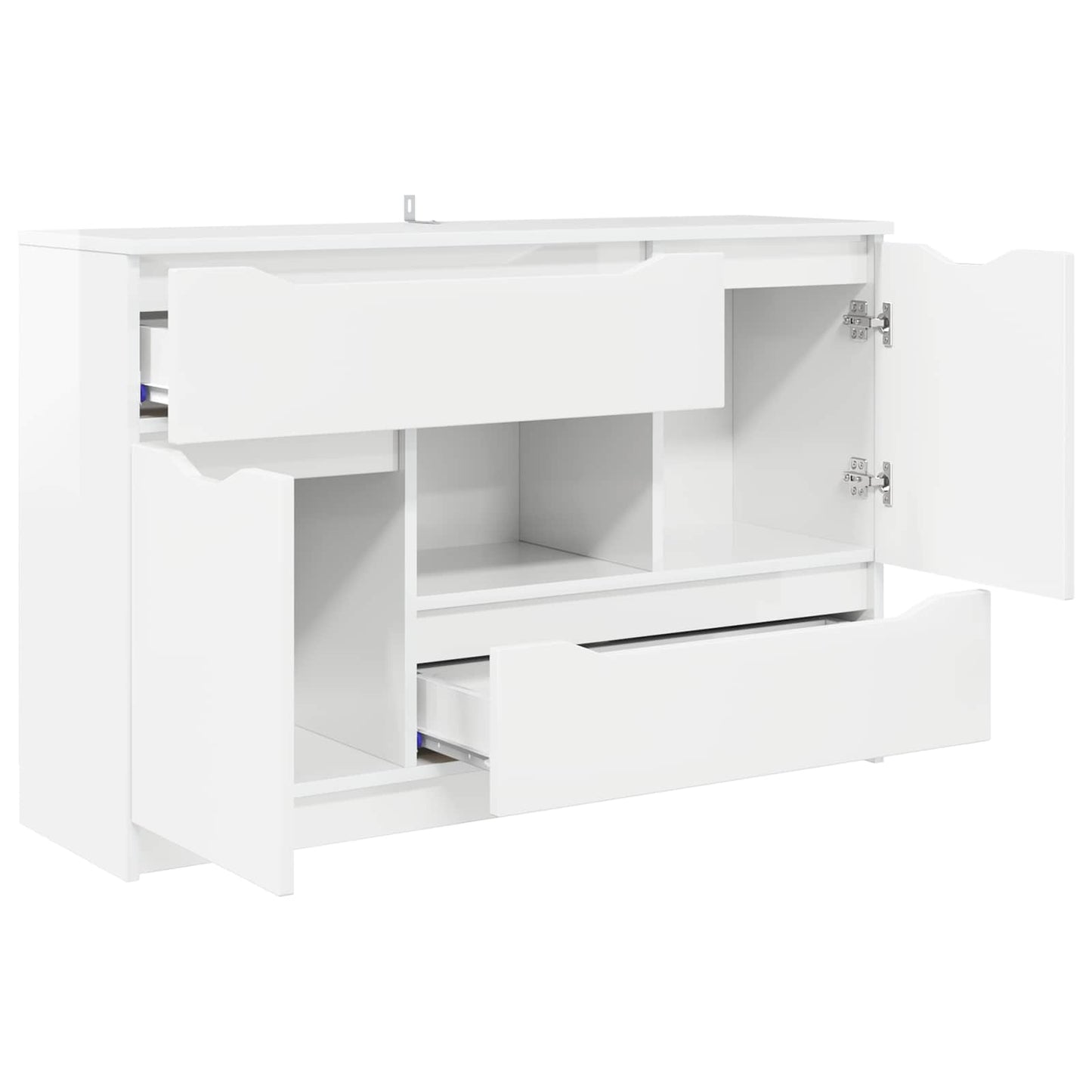 Széf Magas Fényű Fehér 100 x 30 x 65,6 Szerelt Fa