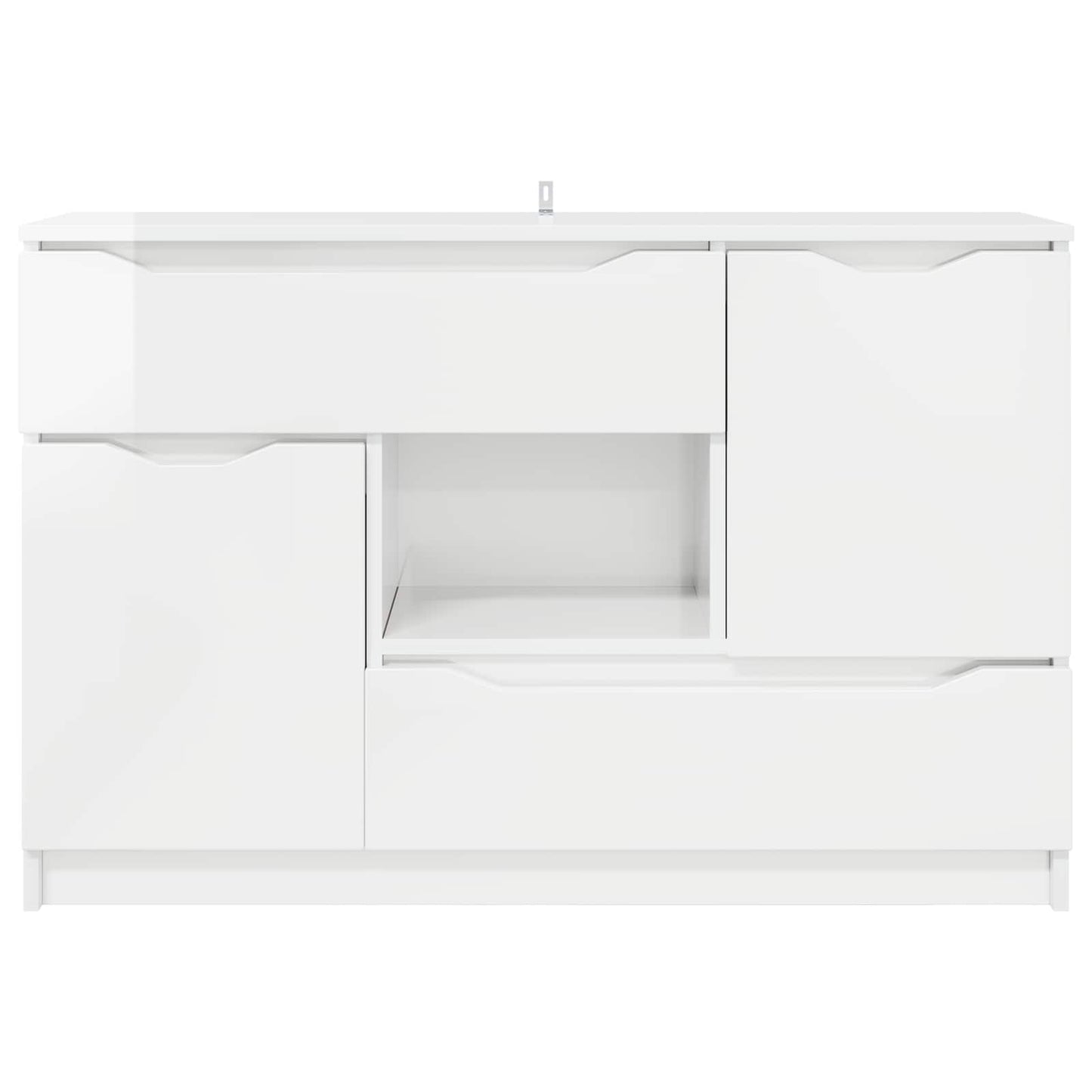 Széf Magas Fényű Fehér 100 x 30 x 65,6 Szerelt Fa