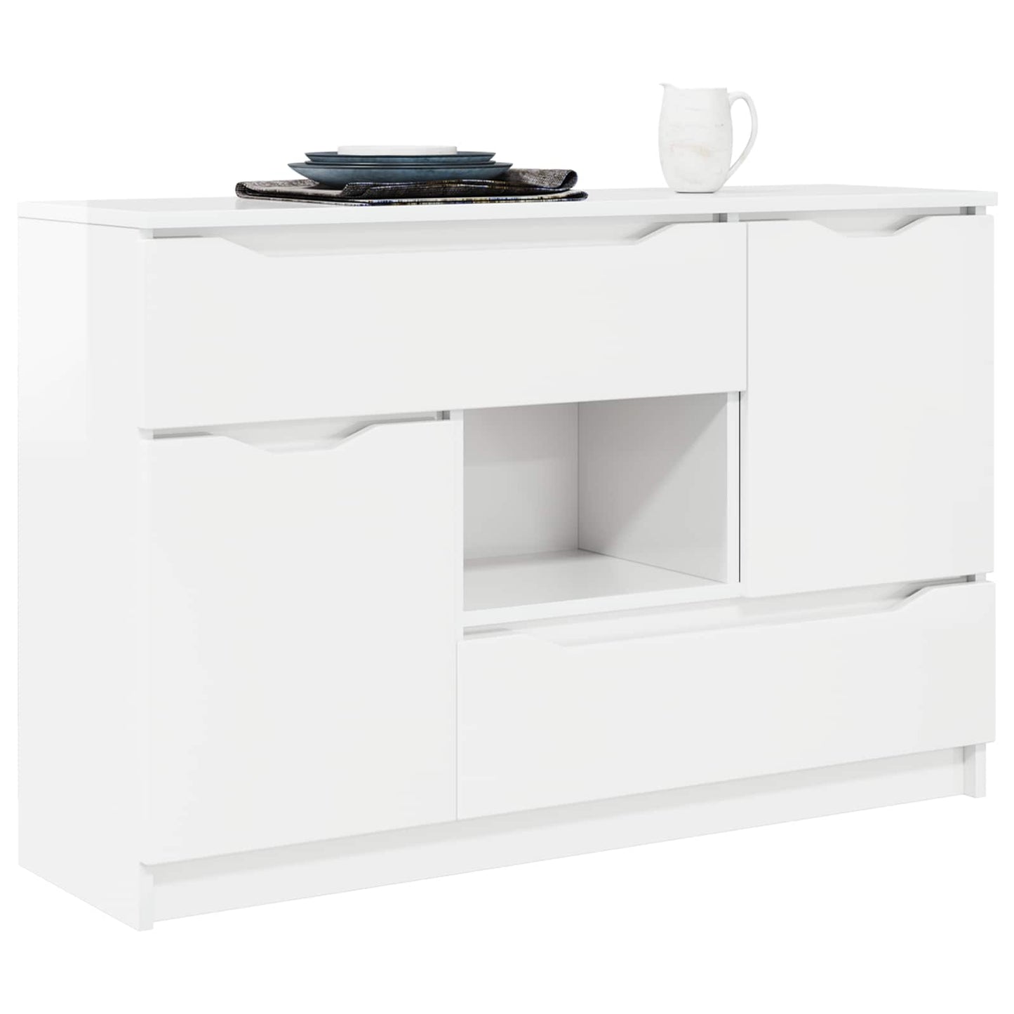 Széf Magas Fényű Fehér 100 x 30 x 65,6 Szerelt Fa