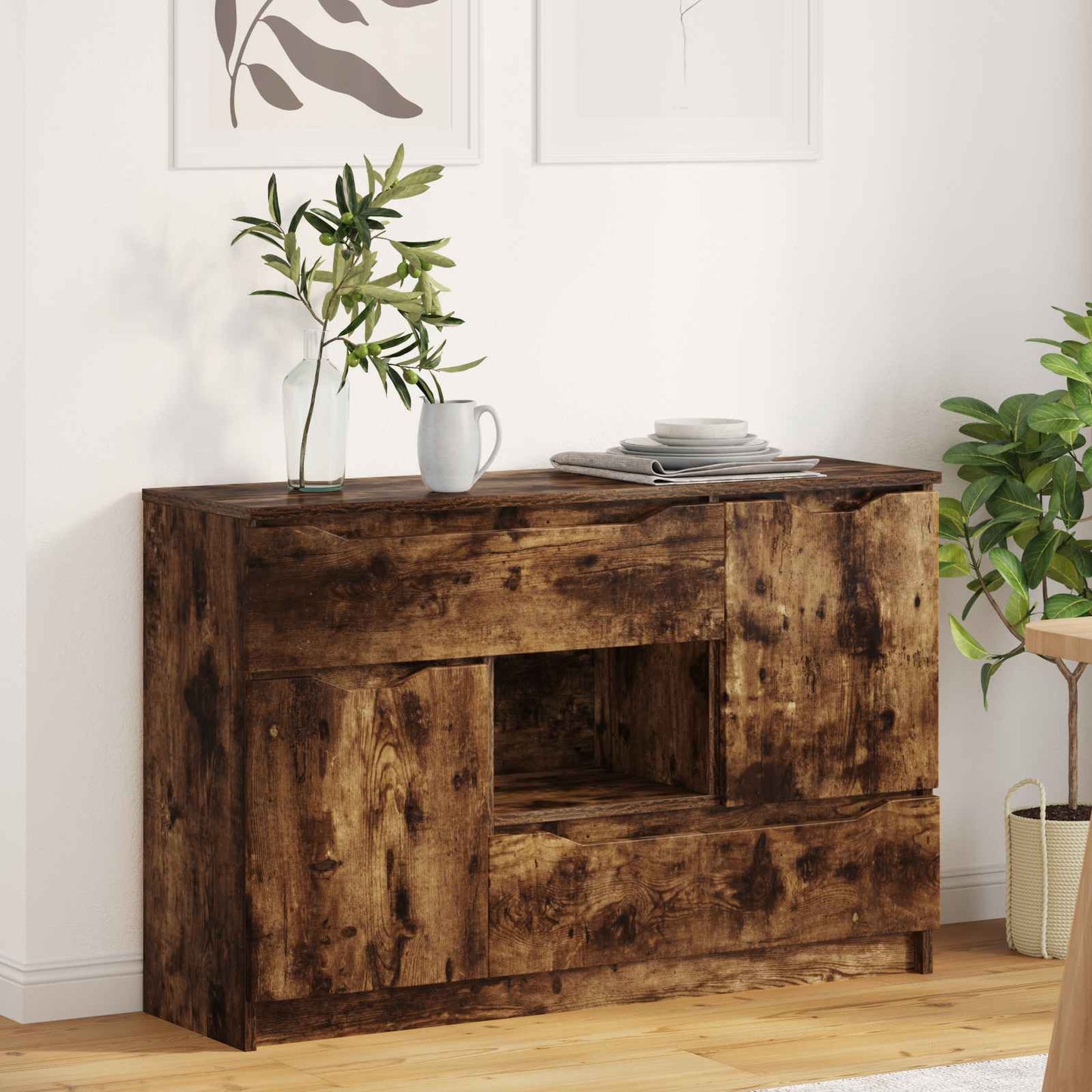 Széf fiókkal Füstölt tölgy 100 x 30 x 65,6 Faanyag