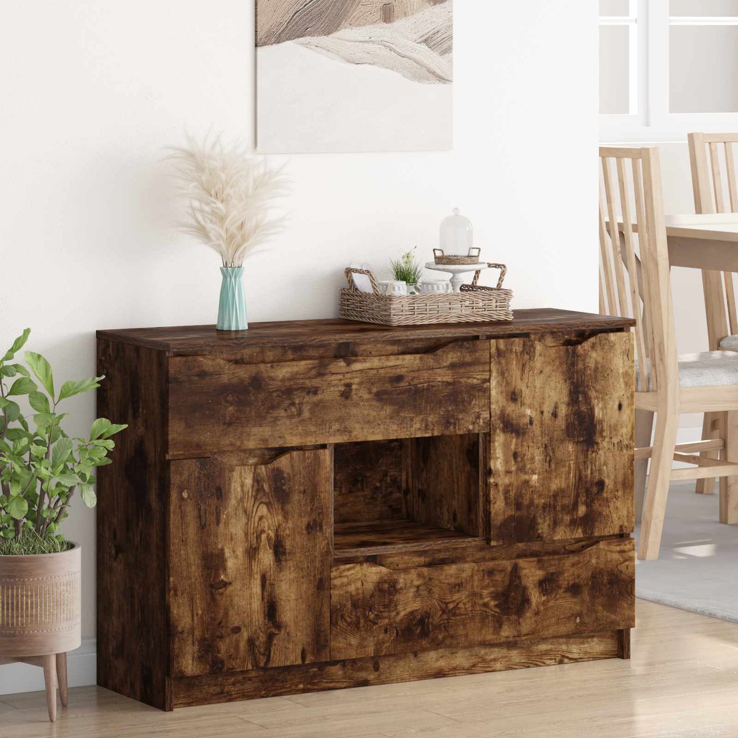 Széf fiókkal Füstölt tölgy 100 x 30 x 65,6 Faanyag