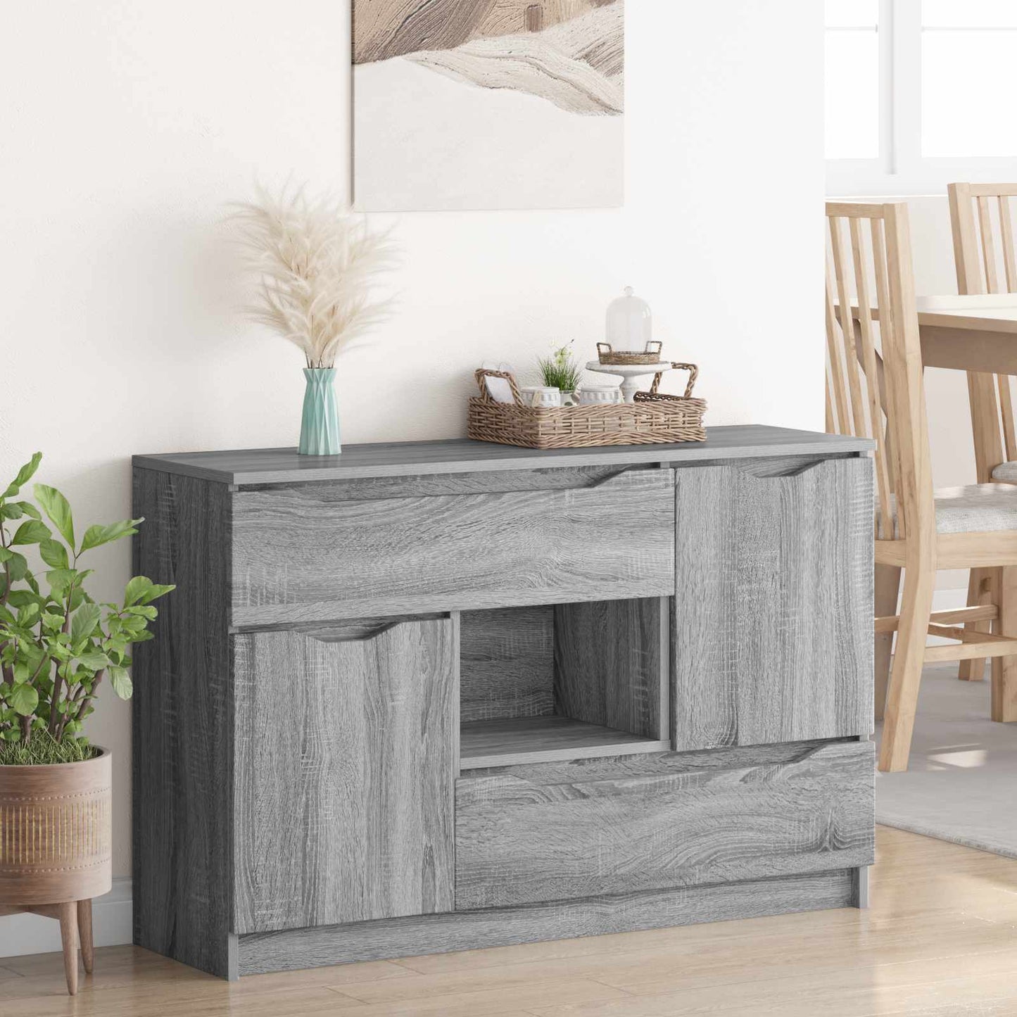 Széf Szürke Sonoma 100 x 30 x 65,6 Szerelt Fa