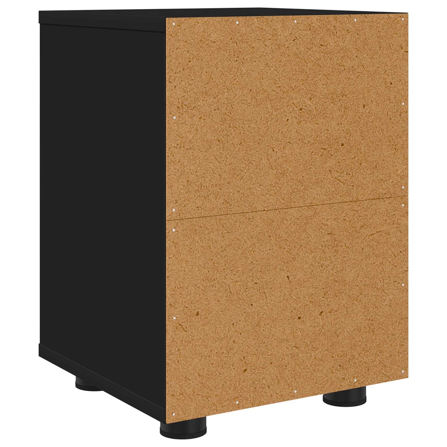 Éjjeliszekrények 2 db Fekete 30,5 x 30 x 43 cm Szerelt Fa
