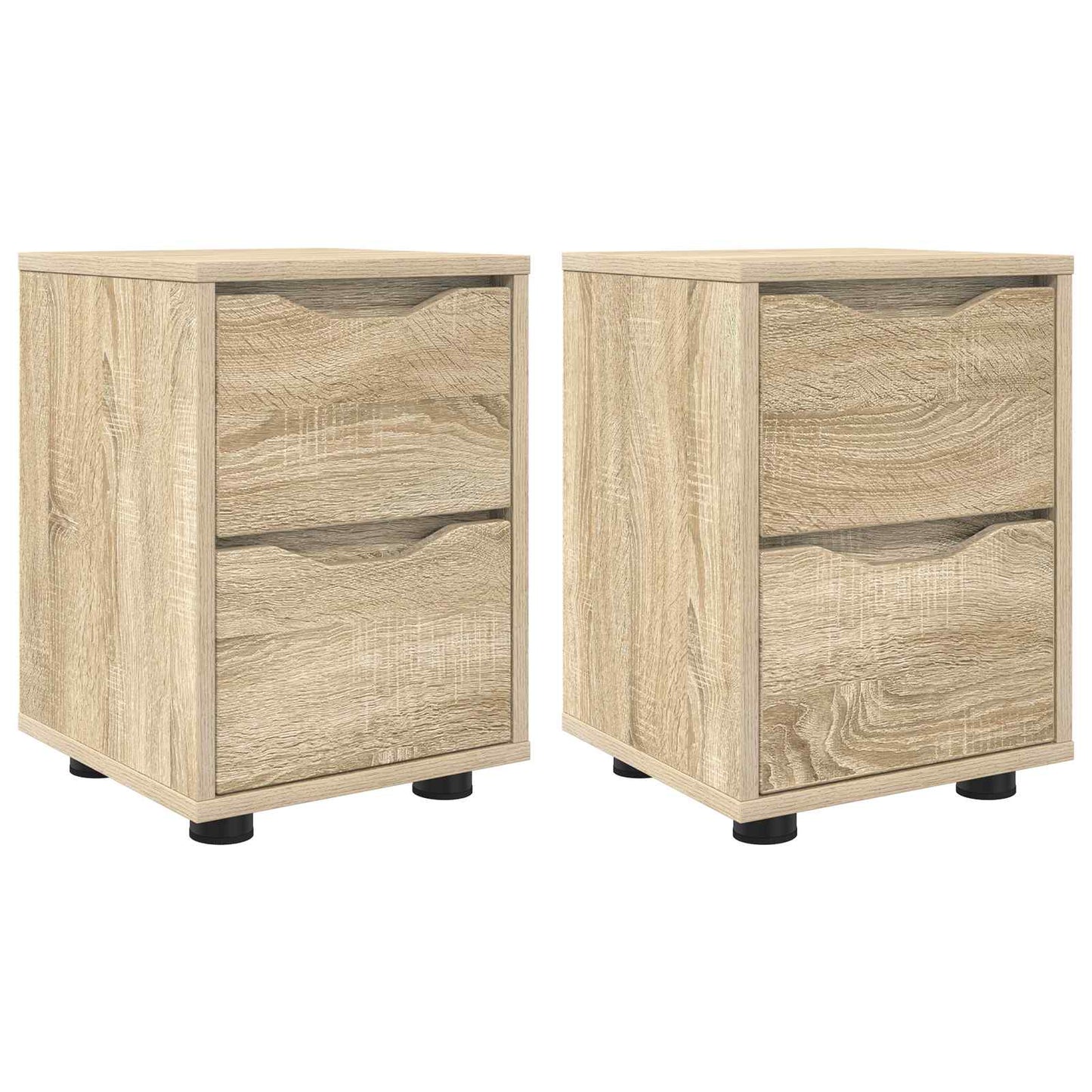 Éjjeliszekrények 2 db Sonoma tölgy 30,5 x 30 x 43 cm Szerelt Fa