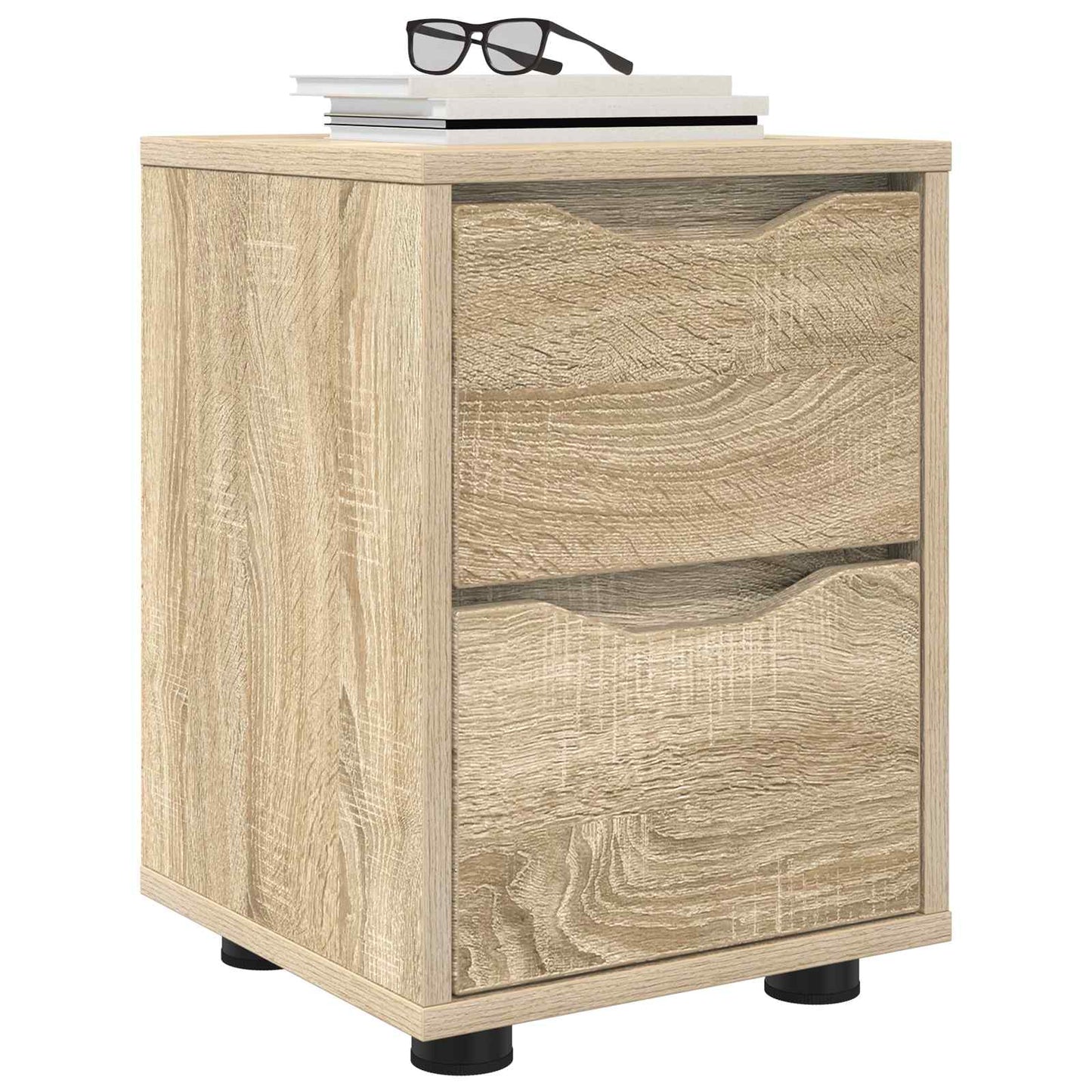 Éjjeliszekrények 2 db Sonoma tölgy 30,5 x 30 x 43 cm Szerelt Fa