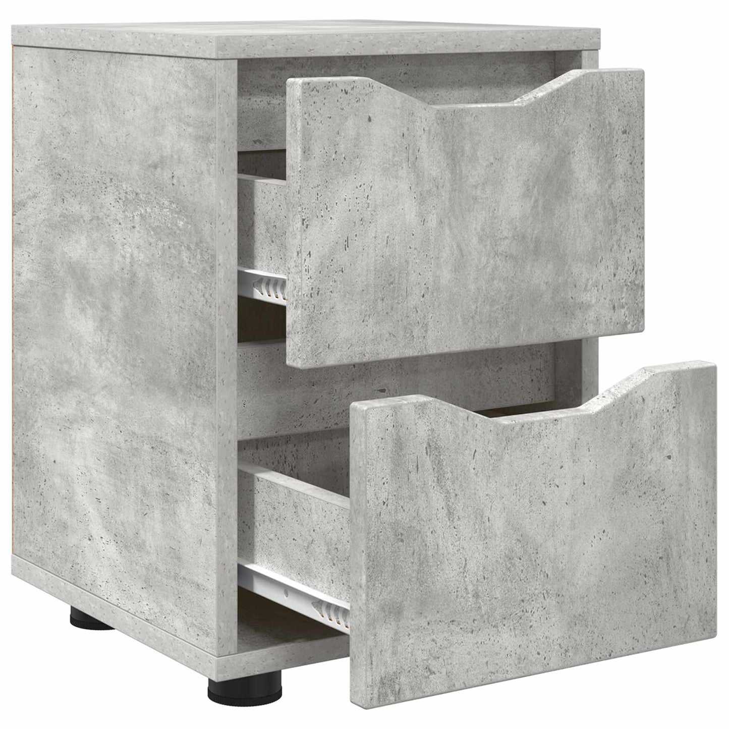 Éjjeliszekrények 2 db Beton Szürke 30,5 x 30 x 43 cm Szerelt Fa