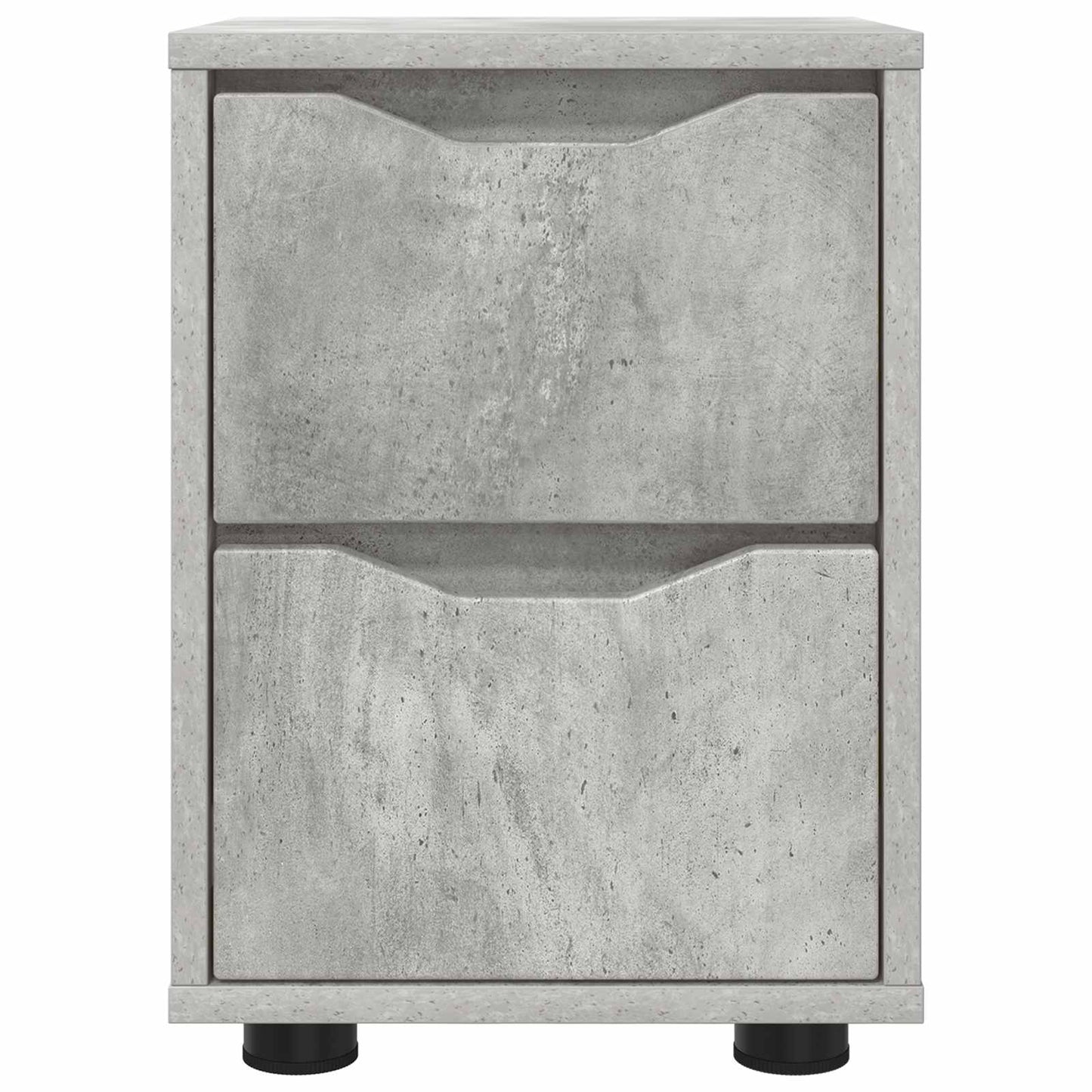Éjjeliszekrények 2 db Beton Szürke 30,5 x 30 x 43 cm Szerelt Fa