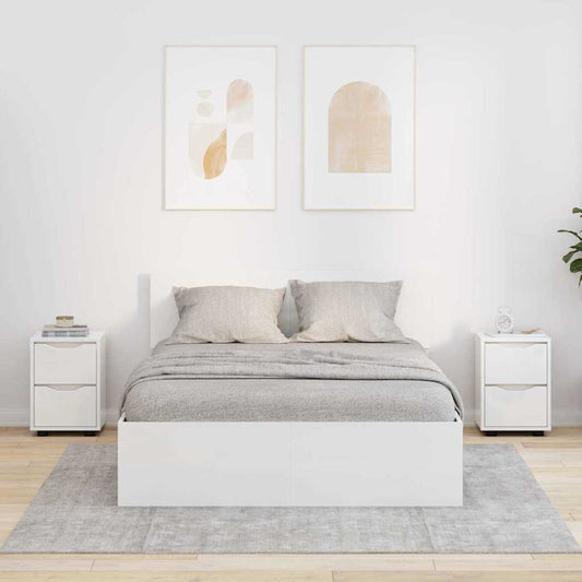 Éjjeliszekrények 2 pcs Magas Fényű Fehér 30,5 x 30 x 43 cm