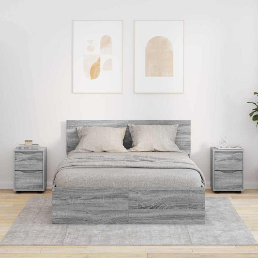 Éjjeliszekrények 2 pcs Szürke Sonoma 30,5 x 30 x 43 cm Faanyag