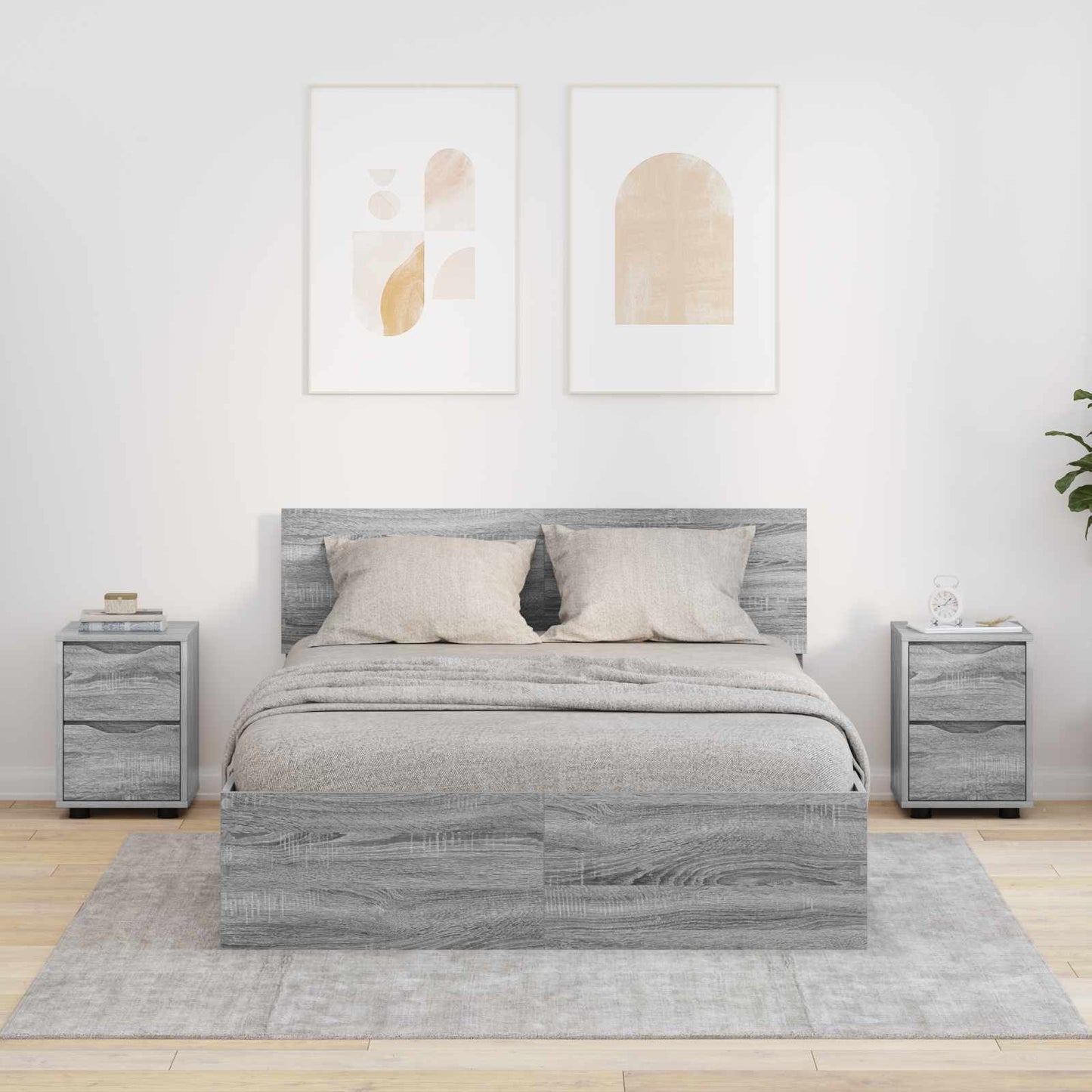Éjjeliszekrények 2 db Szürke Sonoma 30,5 x 30 x 43 cm