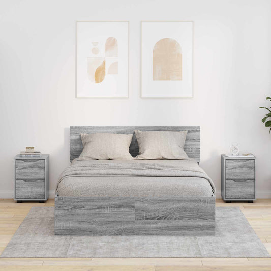 Éjjeliszekrények 2 db Szürke Sonoma 30,5 x 30 x 43 cm
