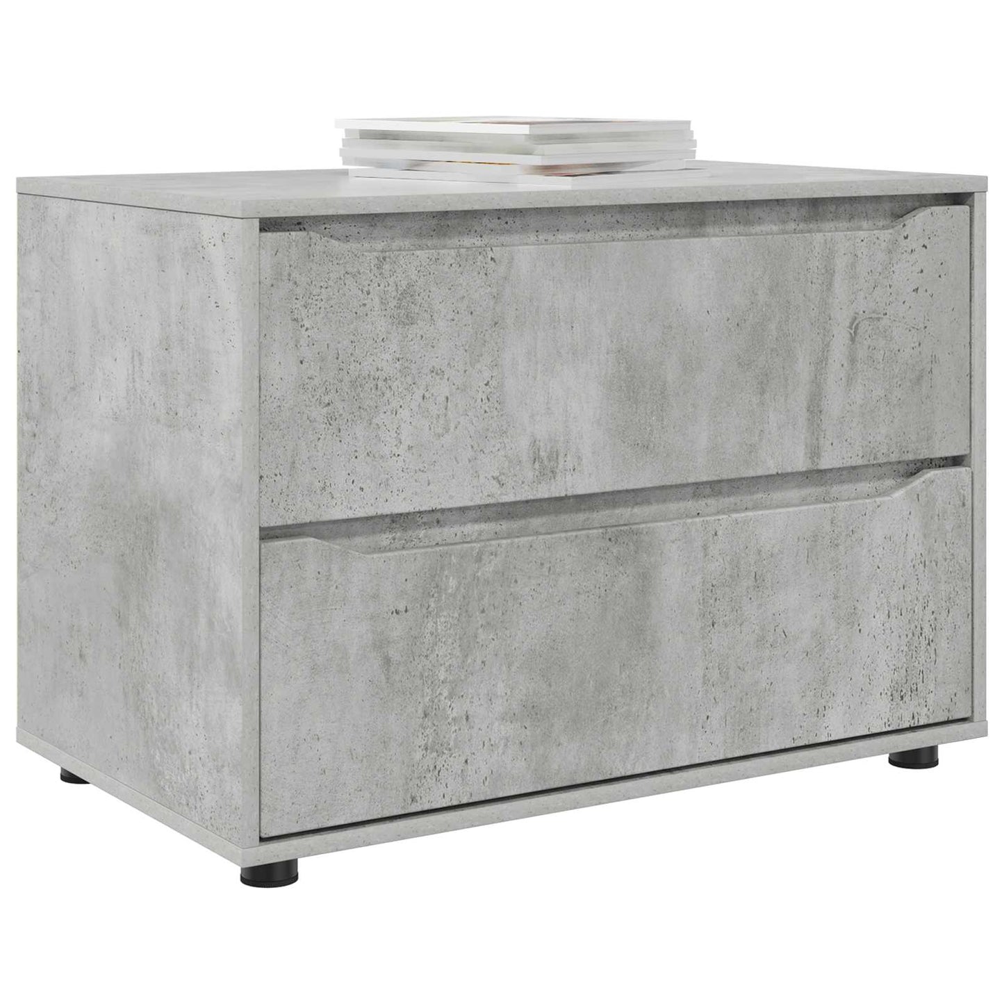 Tárolószekrény 80 x 48 x 57 cm Szerelt Fa Beton Szürke
