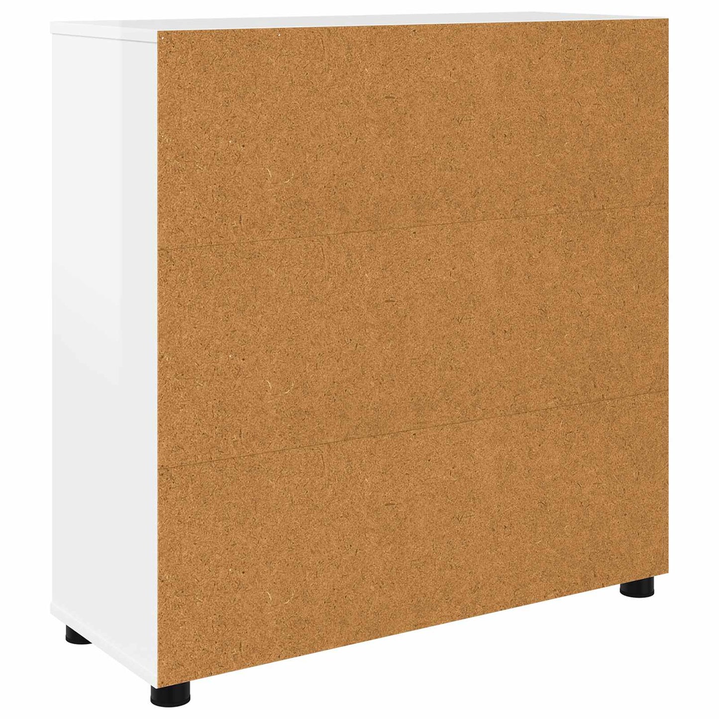 Tárolószekrény 80 x 31 x 81 cm Szerelt Fa Magas Fényű Fehér