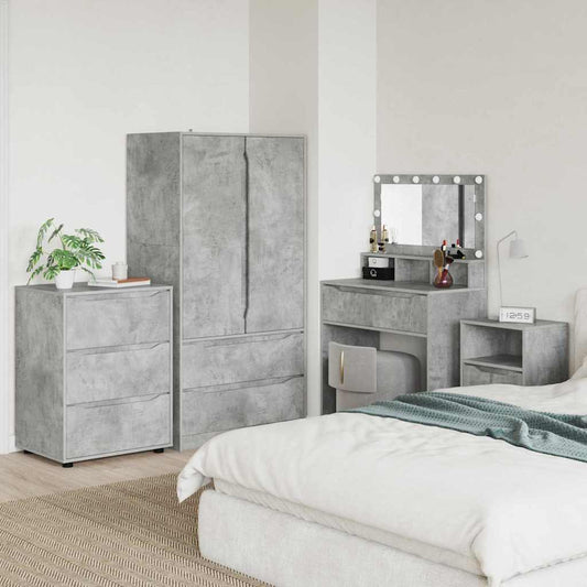 Tárolószekrény Beton Szürke 60 x 48 x 81 cm Faanyag