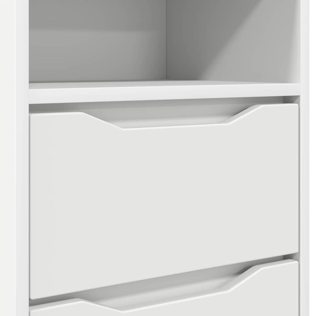 Éjjeliszekrények fiókkal 2 pcs Fehér 40 x 30 x 467 cm Faanyag