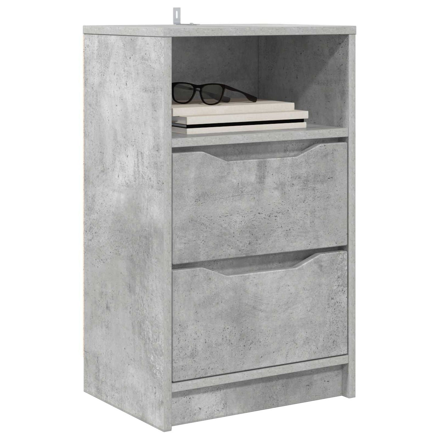 Éjjeliszekrények 2 db Beton Szürke 40 x 30 x 467 cm Szerelt Fa
