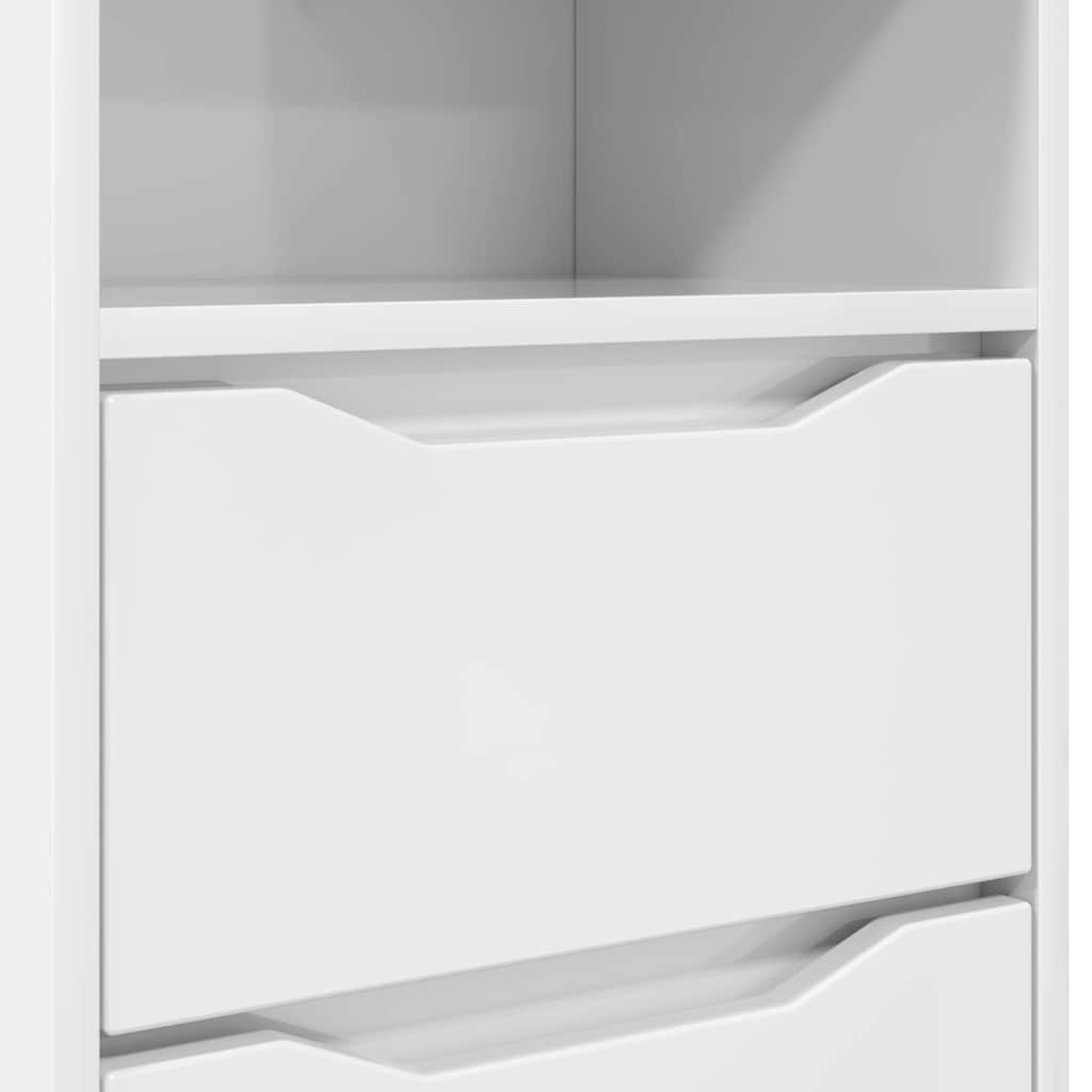 Éjjeliszekrények 2 pcs Magas Fényű Fehér 40 x 30 x 467 cm