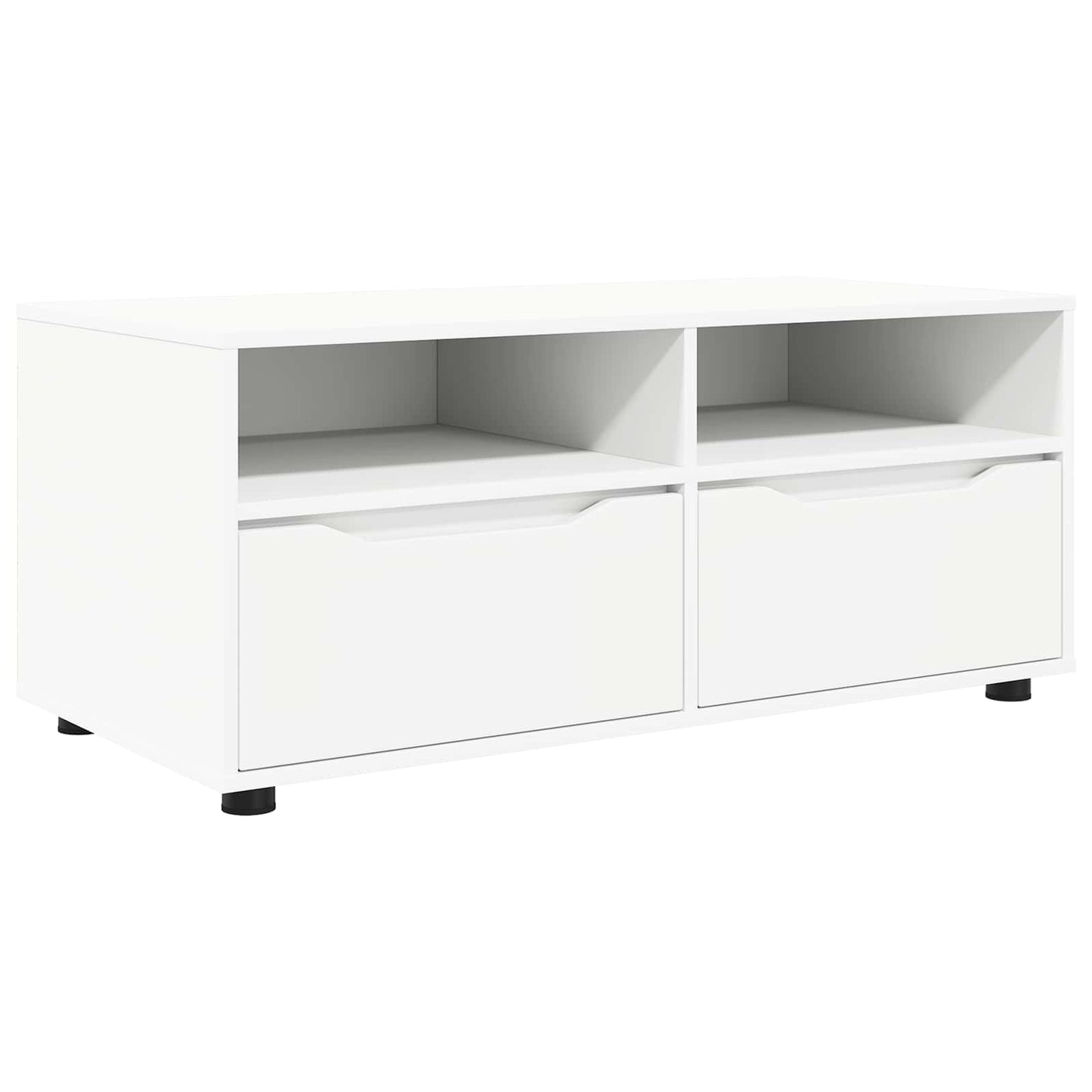TV szekrény fiókkal Fehér 100 x 48 x 43 cm Faanyag