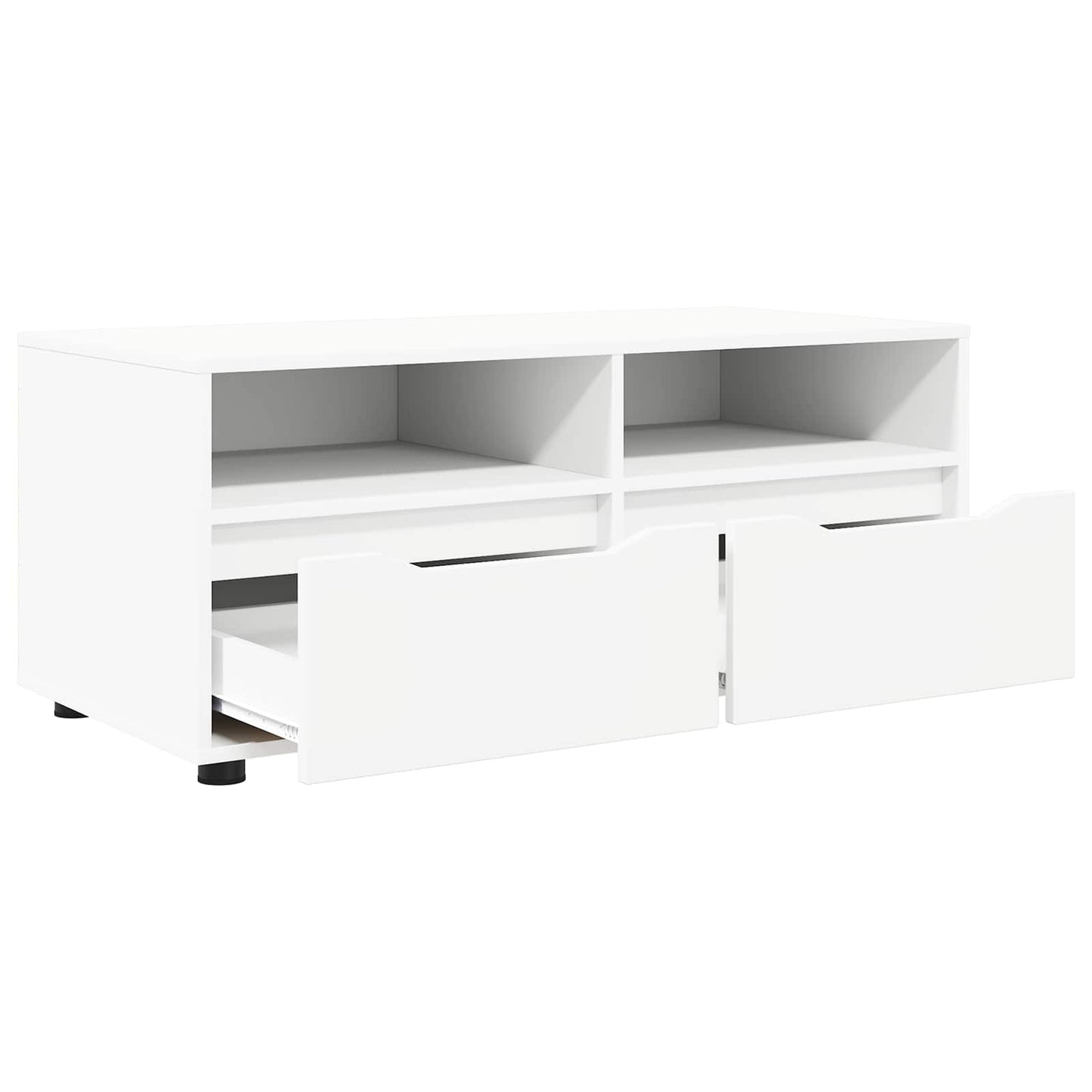 TV szekrény fiókkal Fehér 100 x 48 x 43 cm Faanyag
