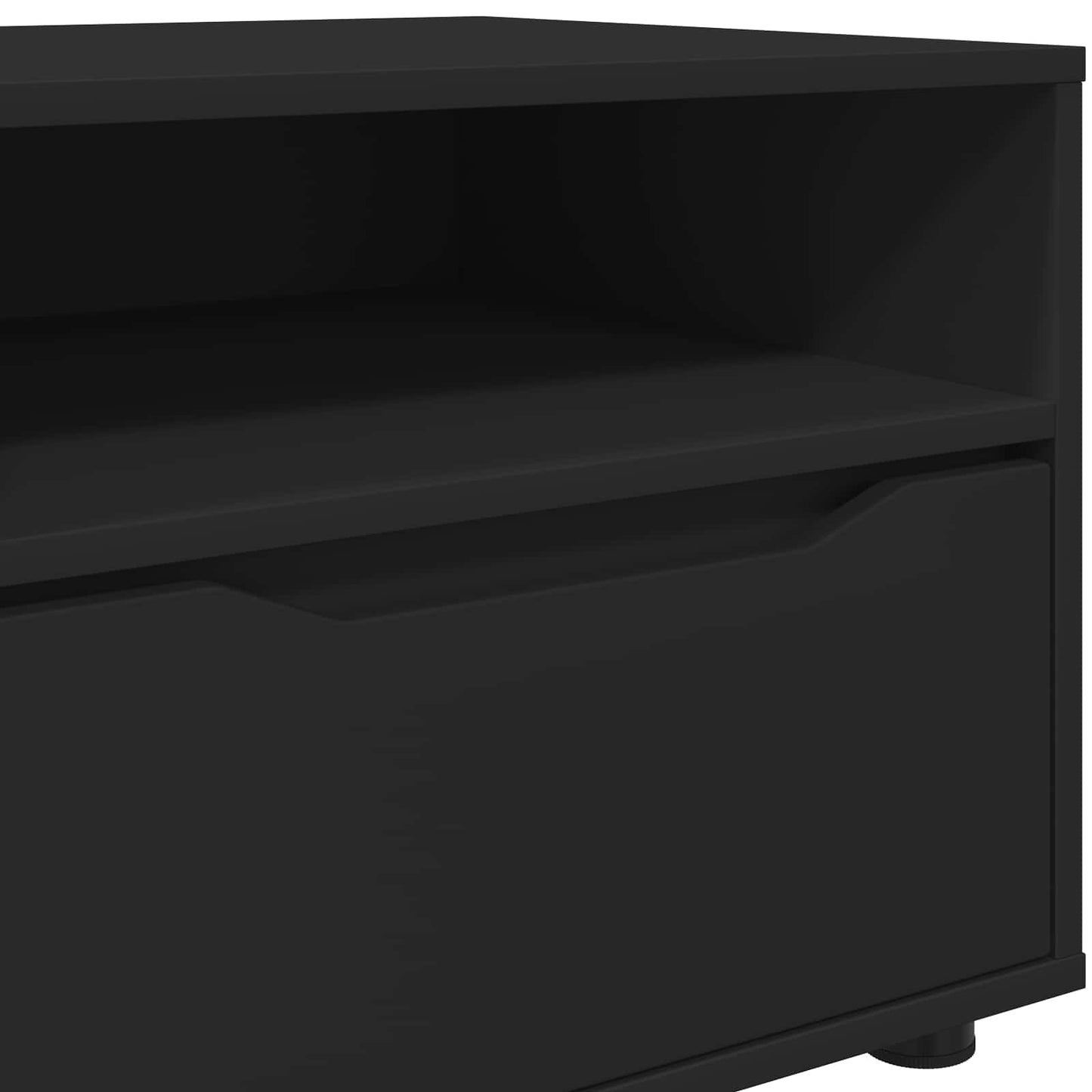 TV szekrény 100 x 48 x 43 cm Fekete Szerelt Fa