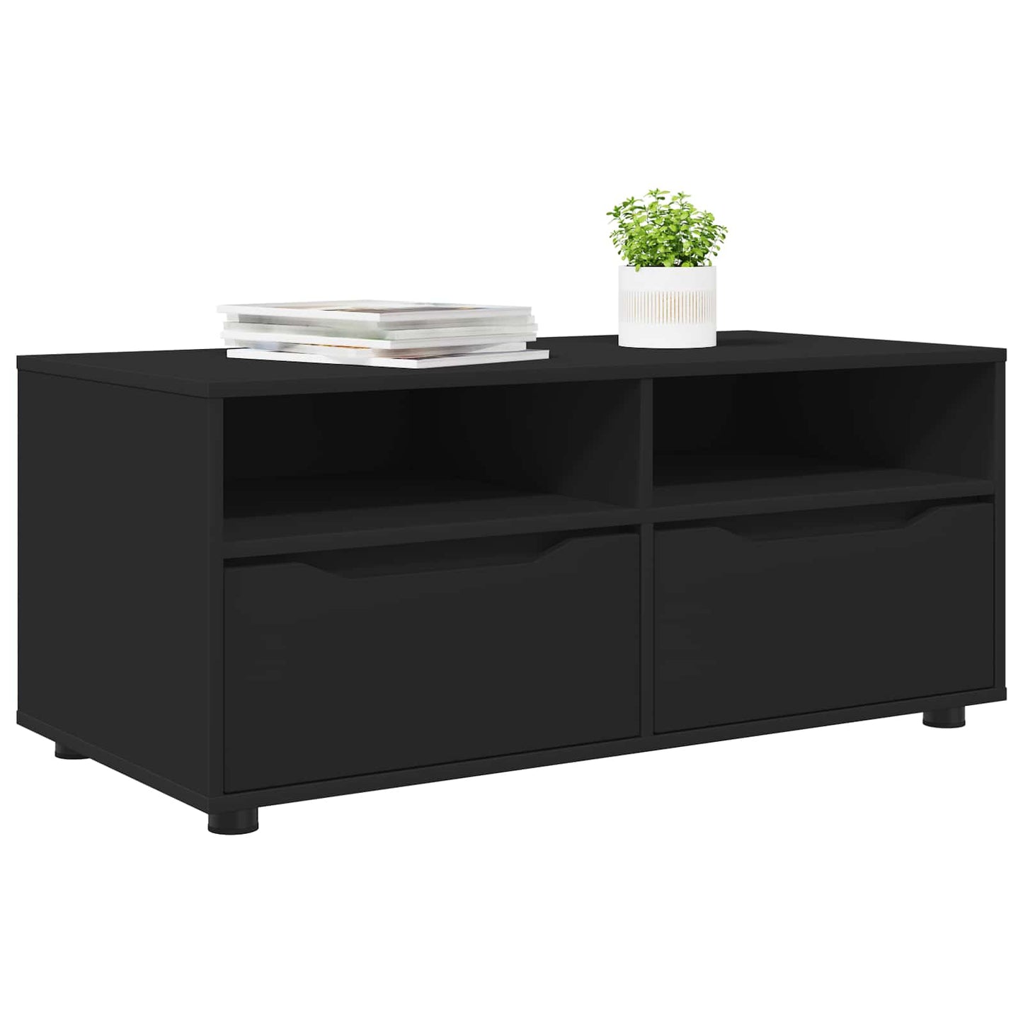 TV szekrény 100 x 48 x 43 cm Fekete Szerelt Fa