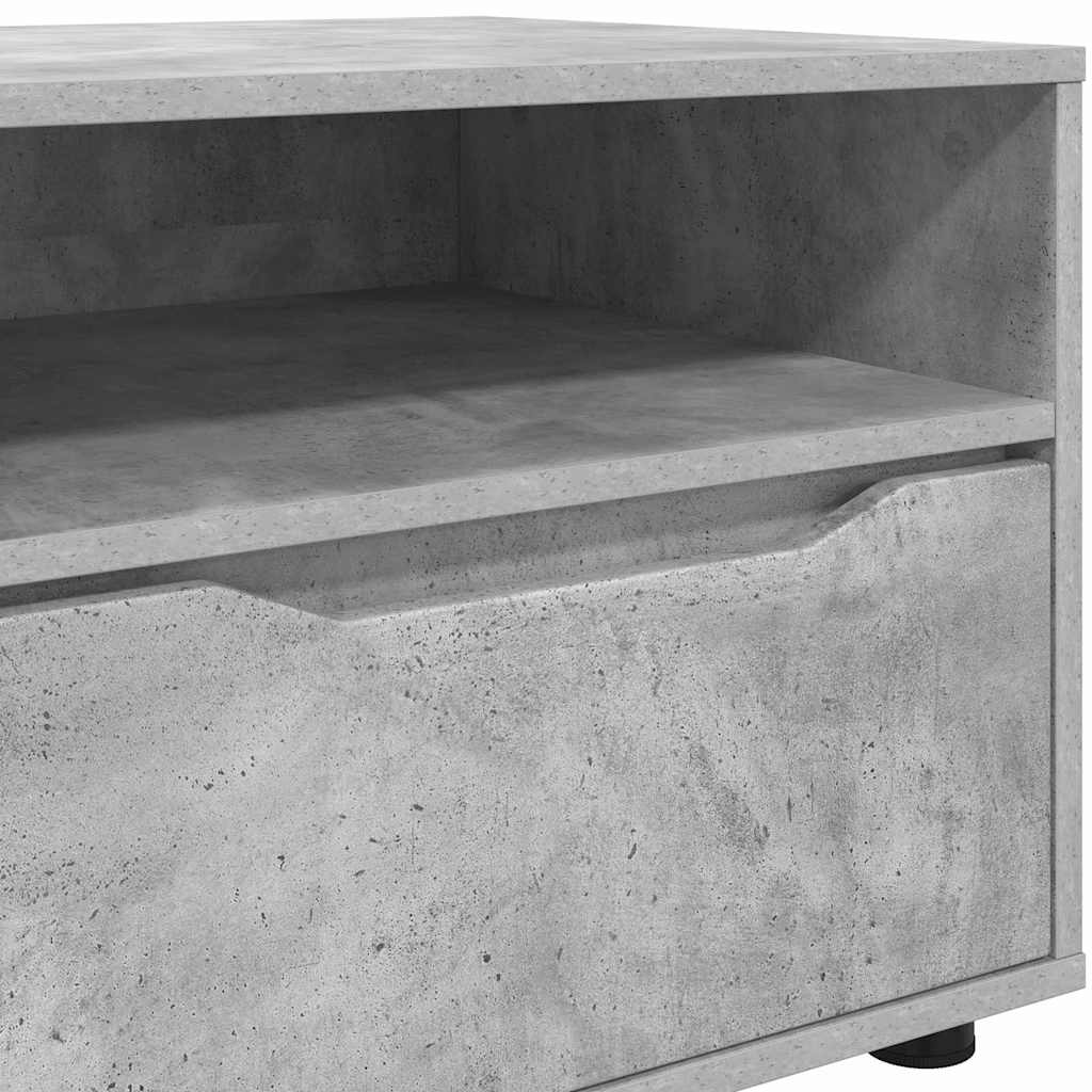 TV szekrény 100 x 48 x 43 cm Beton Szürke Szerelt Fa