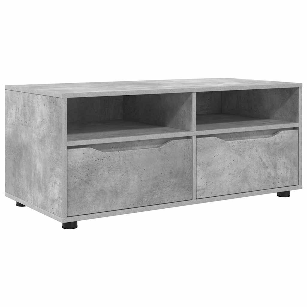 TV szekrény 100 x 48 x 43 cm Beton Szürke Szerelt Fa