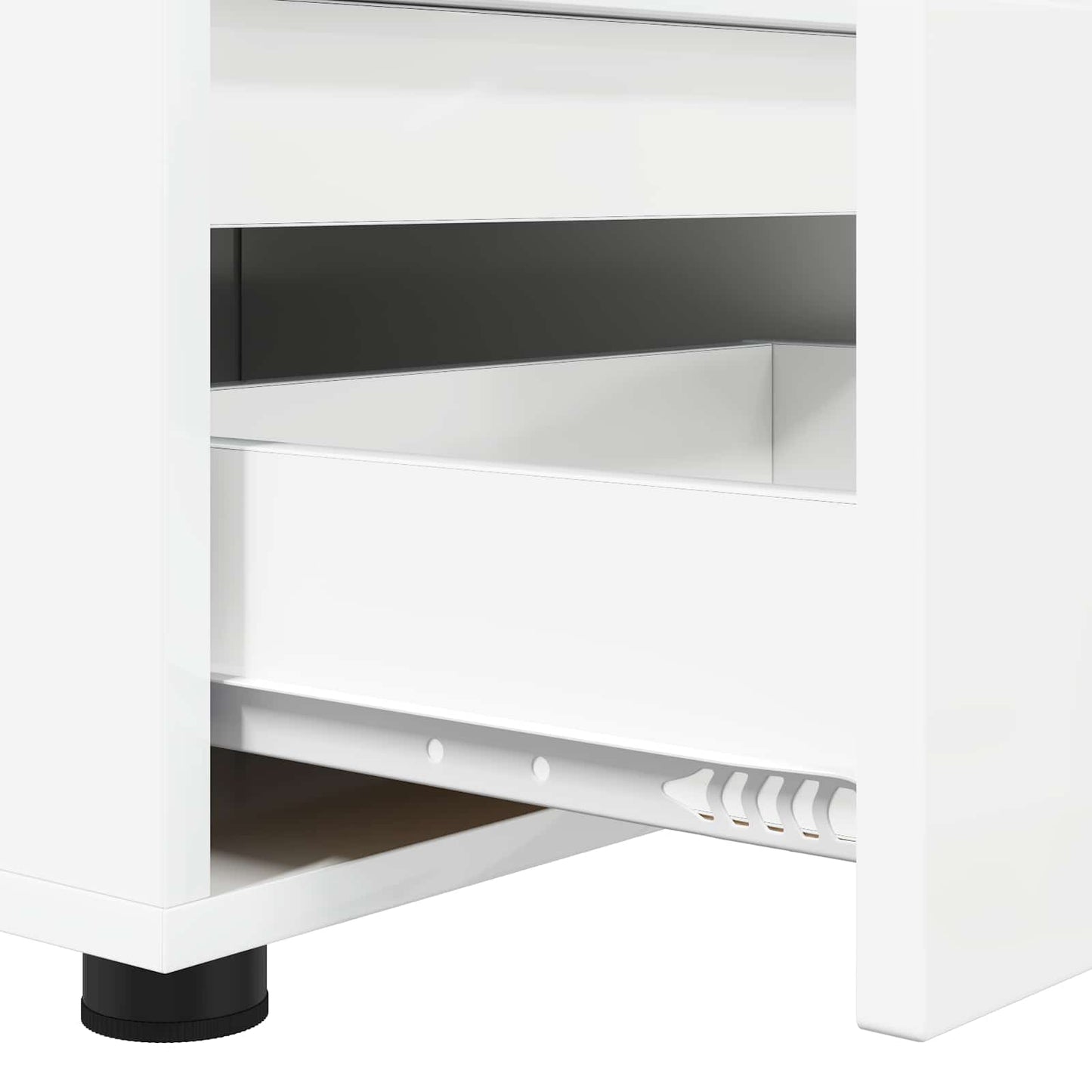 TV szekrény fiókkal Magas Fényű Fehér 100 x 48 x 43 cm Faanyag