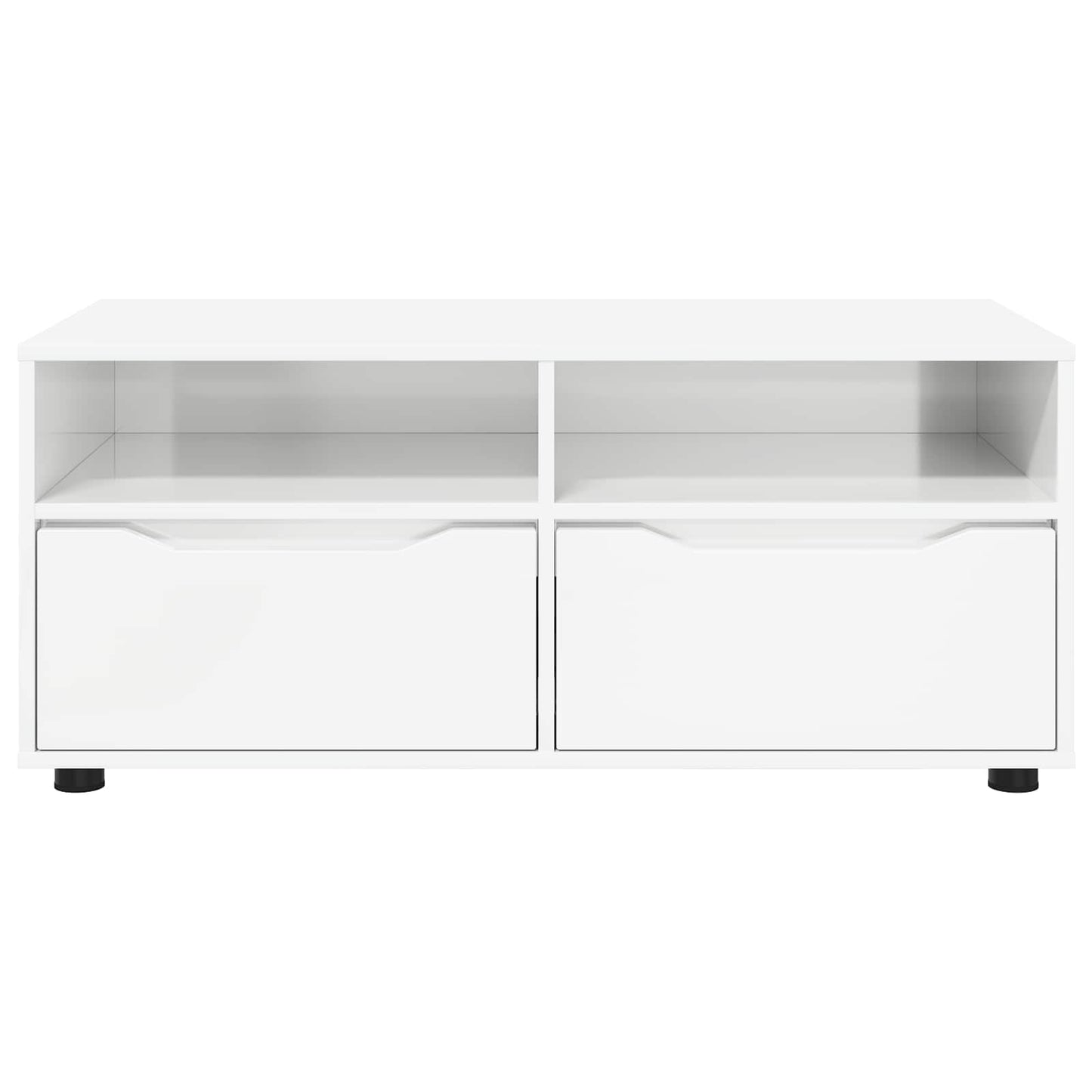 TV szekrény fiókkal Magas Fényű Fehér 100 x 48 x 43 cm Faanyag