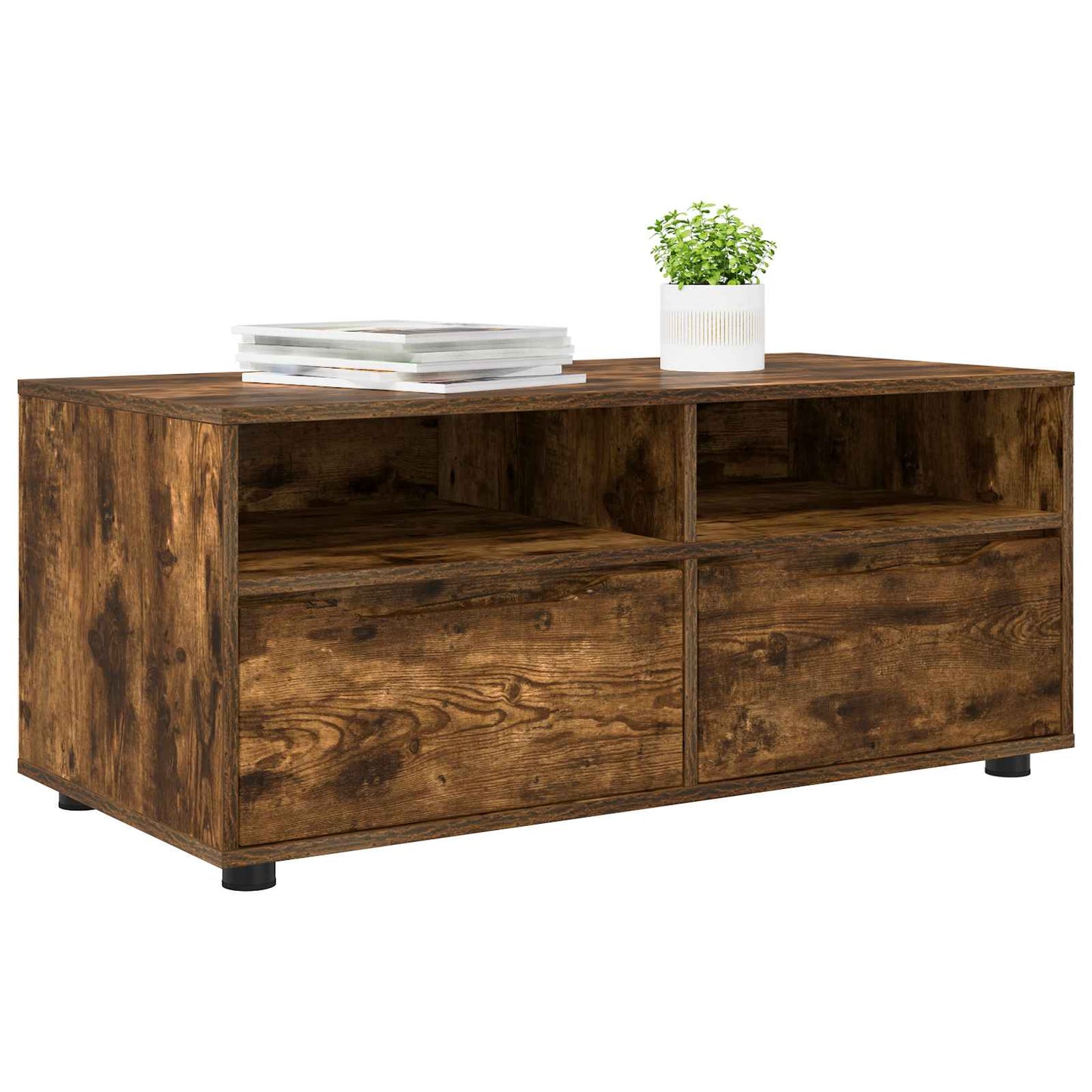 TV szekrény 100 x 48 x 43 cm Füstölt tölgy Szerelt Fa