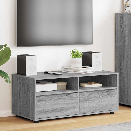 TV szekrény fiókkal Szürke Sonoma 100 x 48 x 43 cm Faanyag