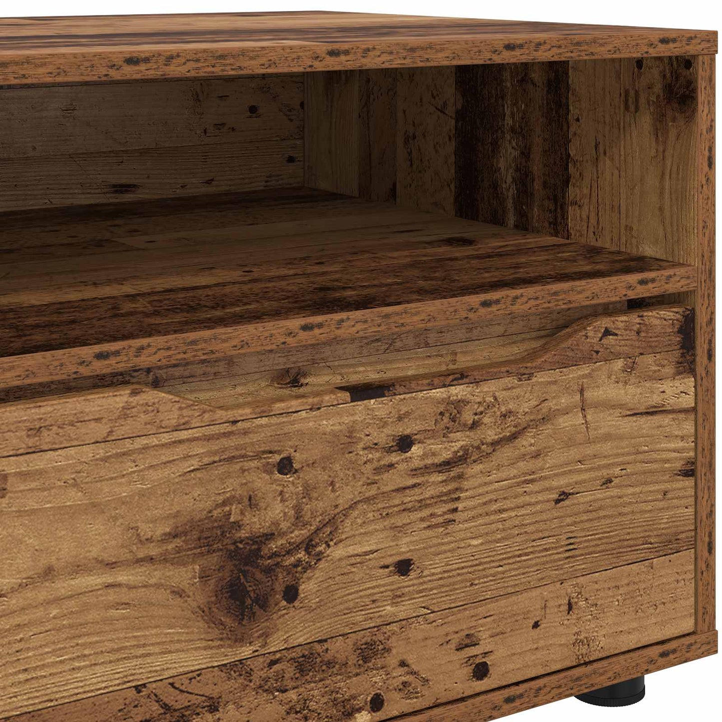 TV szekrény fiókkal Öreg fa 100 x 48 x 43 cm Faanyag