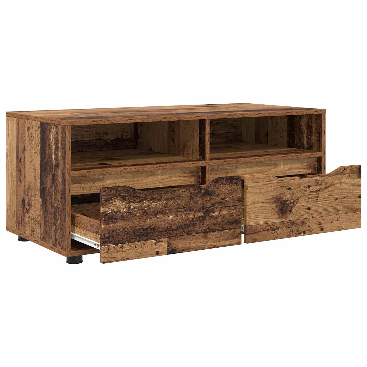 TV szekrény fiókkal Öreg fa 100 x 48 x 43 cm Faanyag