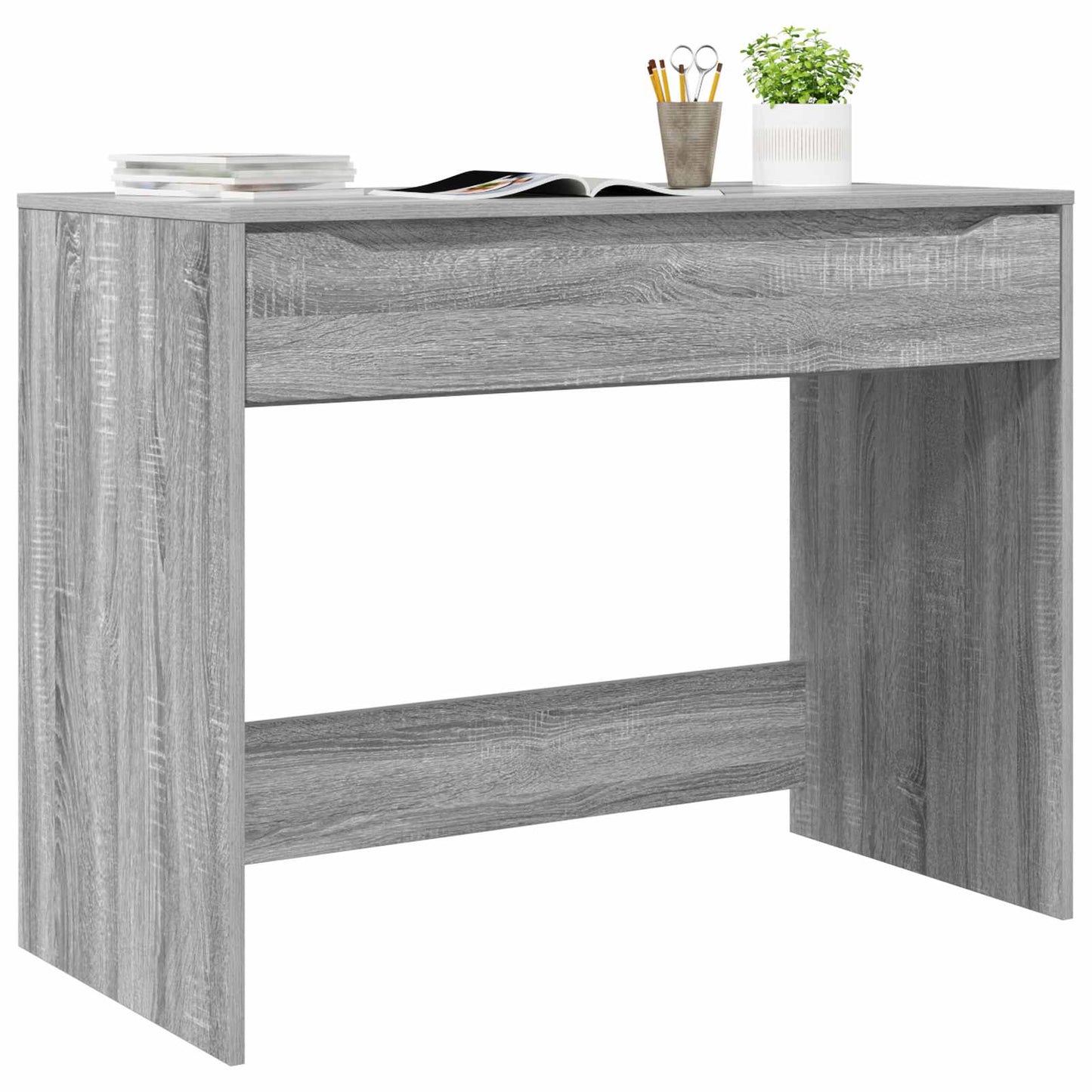 Asztal fiókkal Szürke Sonoma 100 x 50 x 78 cm Mérnöki fa