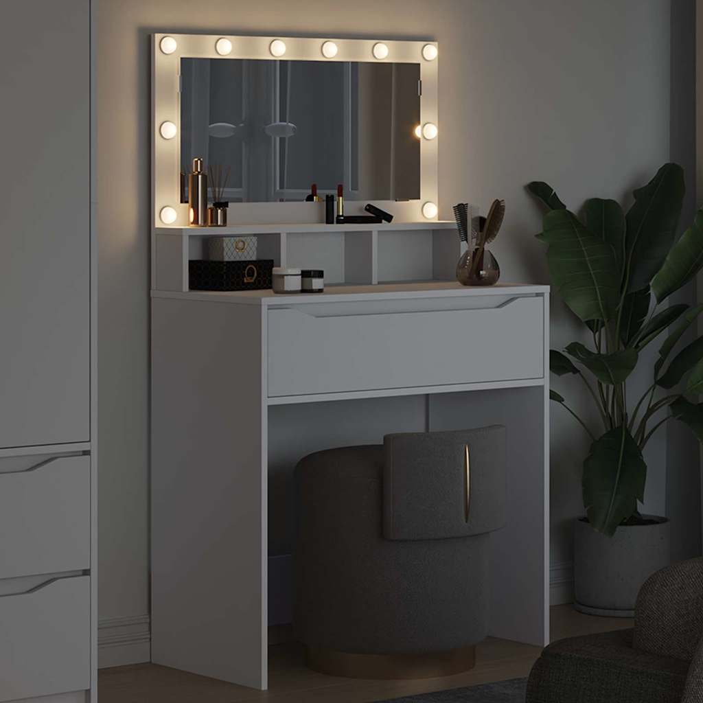 Hálószobai Öltözködő Asztalok Fehér 80 x 39,6 x 135 cm