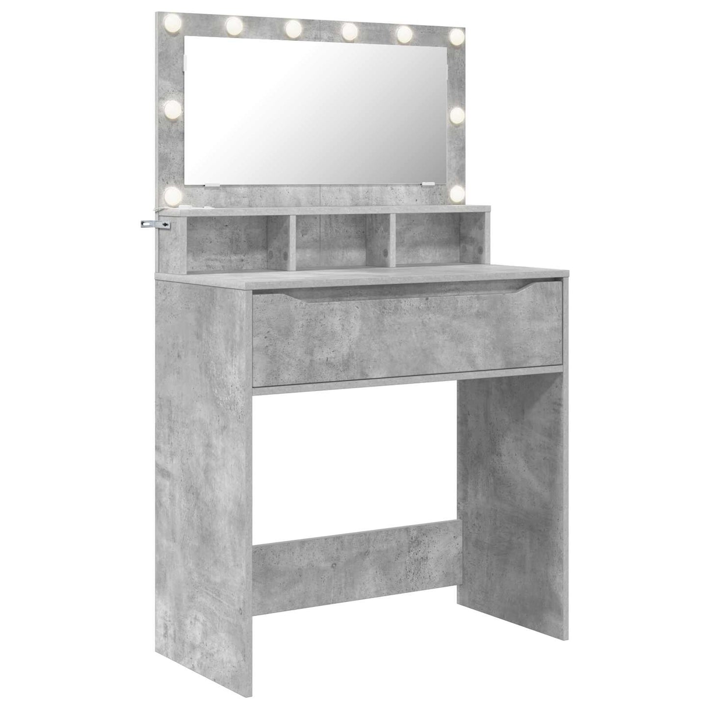Hálószobai Öltözködő Asztalok Beton Szürke 80 x 39,6 x 135 cm
