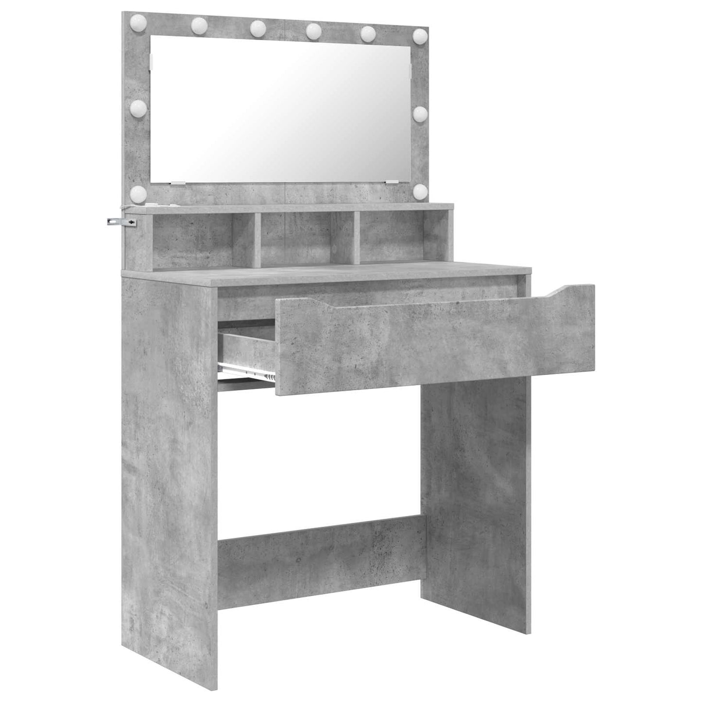 Hálószobai Öltözködő Asztalok Beton Szürke 80 x 39,6 x 135 cm